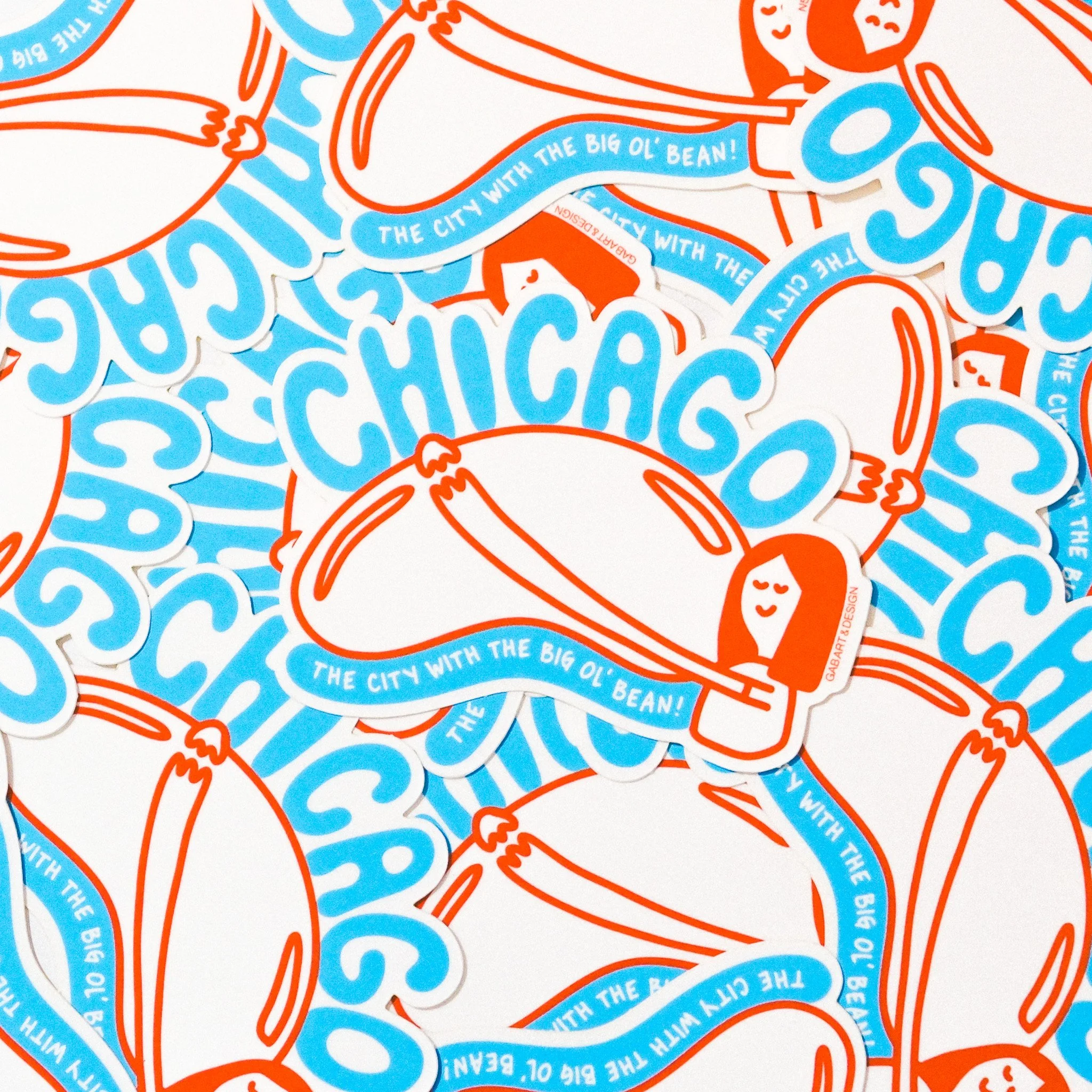 chicago bean sticker