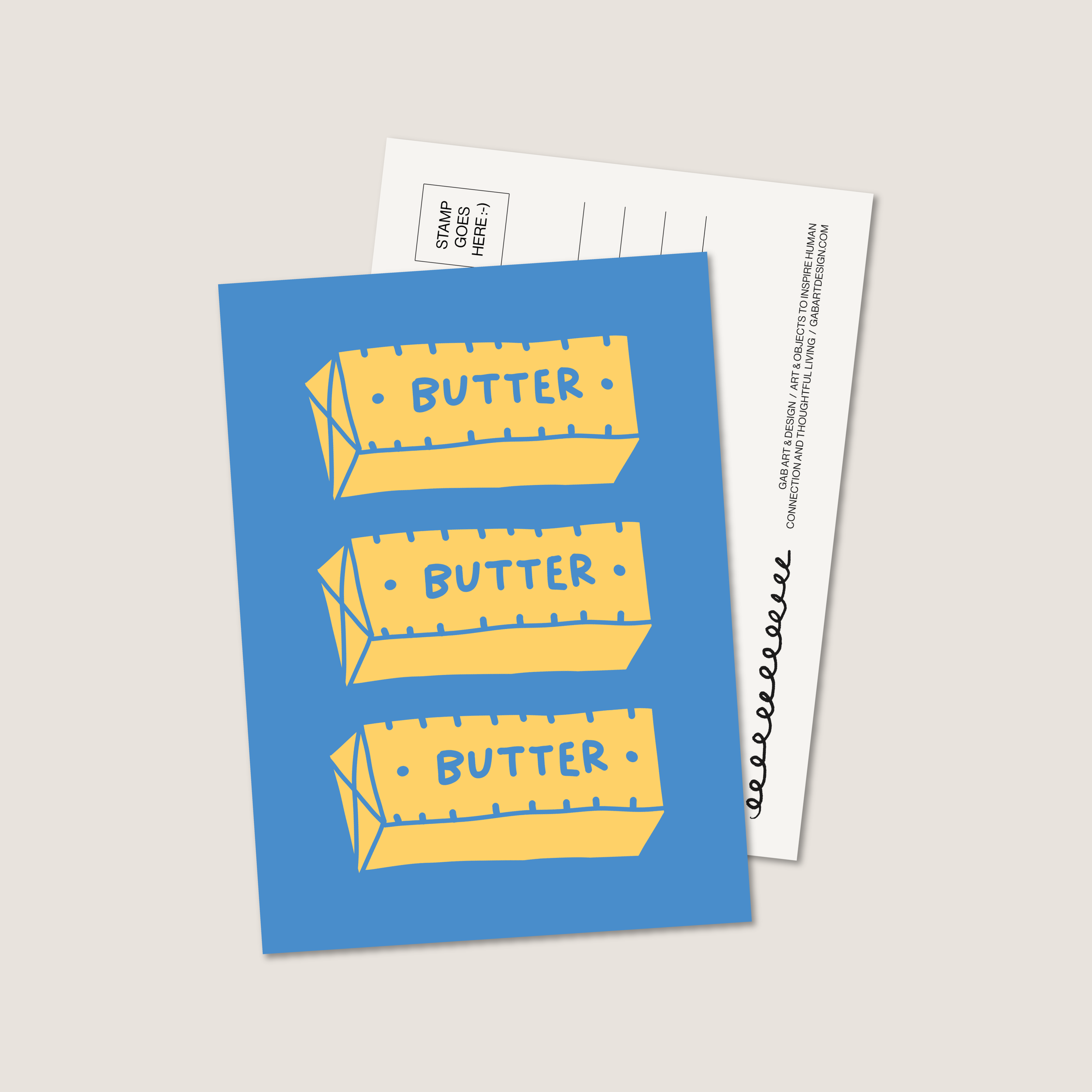butter postcard print