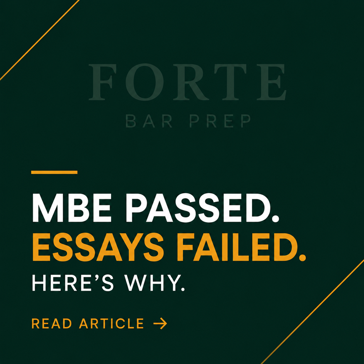       
  
     You Passed the MBE. Here Is Why the Essays Still Did Not Hold Up.    There is a very specific type of California bar result that tends to confuse people:    You passed the MBE.    But you failed the written portion.    And the immediat