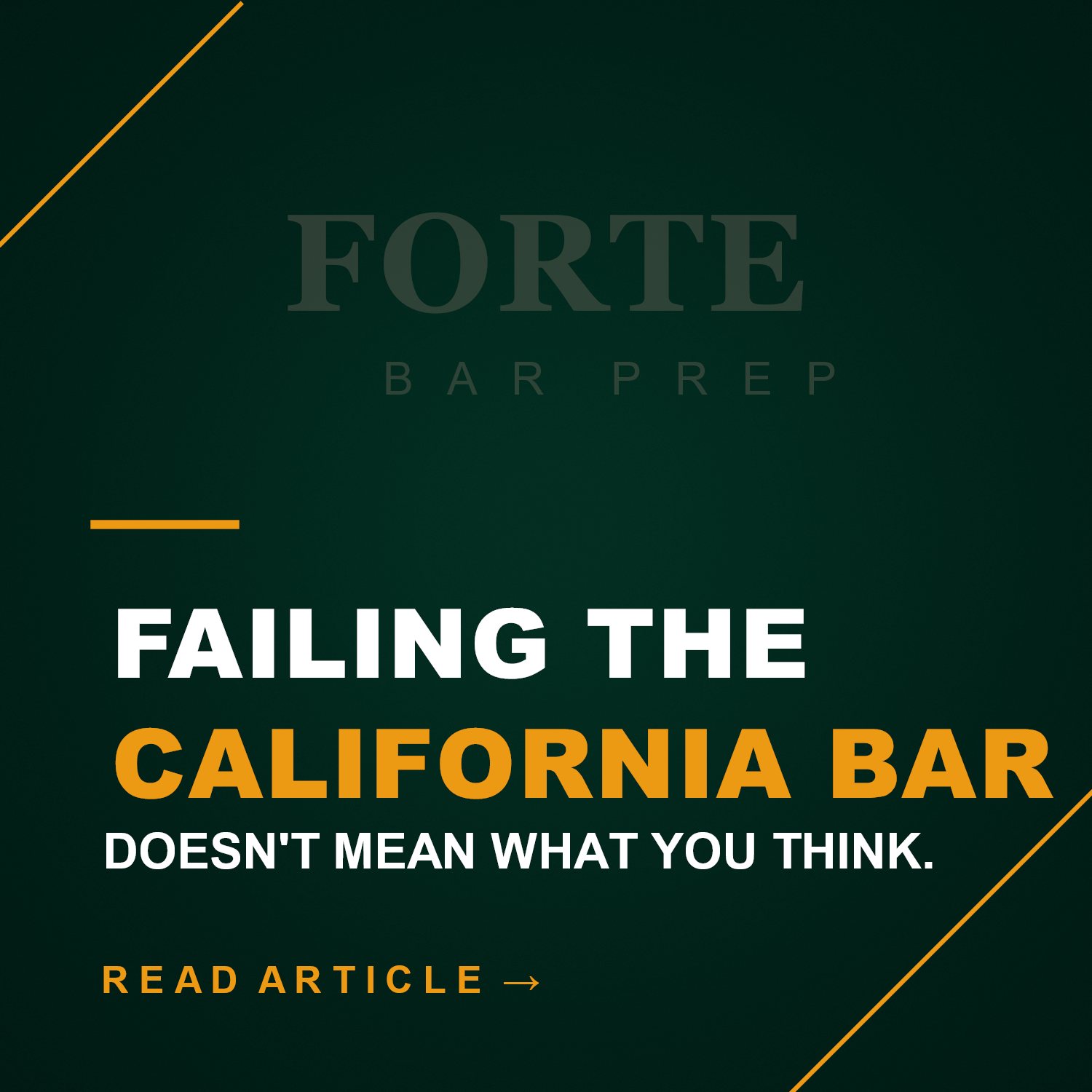       
  
     Failing the CA Bar Isn’t What You Think    Failing the California bar exam does not mean what most people think it means.    The hardest part is often not the result itself. It is the meaning people attach to it afterward.    Before th