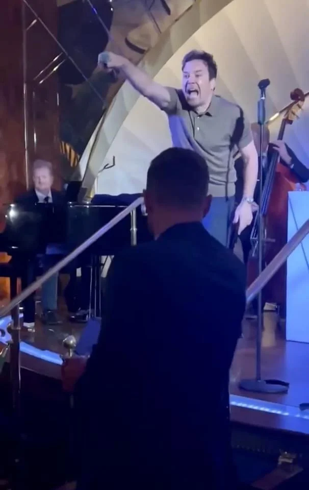 Dave Siegel pno, Justin Timberlake, Jimmy Fallon, me