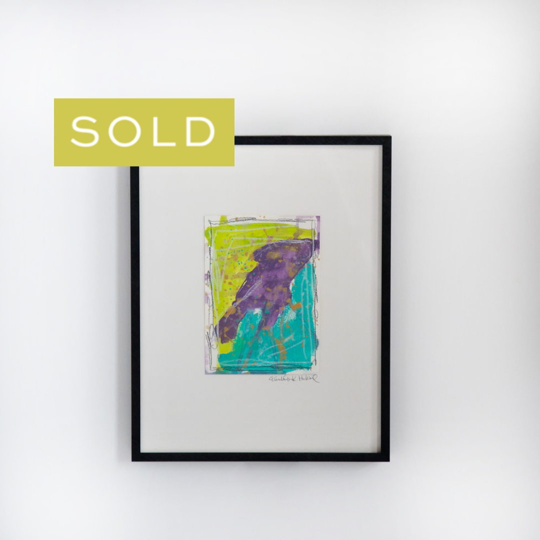 Colorful Abstract on Watercolor Paper IV
