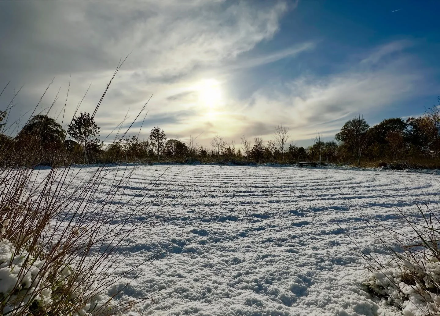 Snow in the circle clearing this morning :-)
#pomfretswood
#lifeonthelund