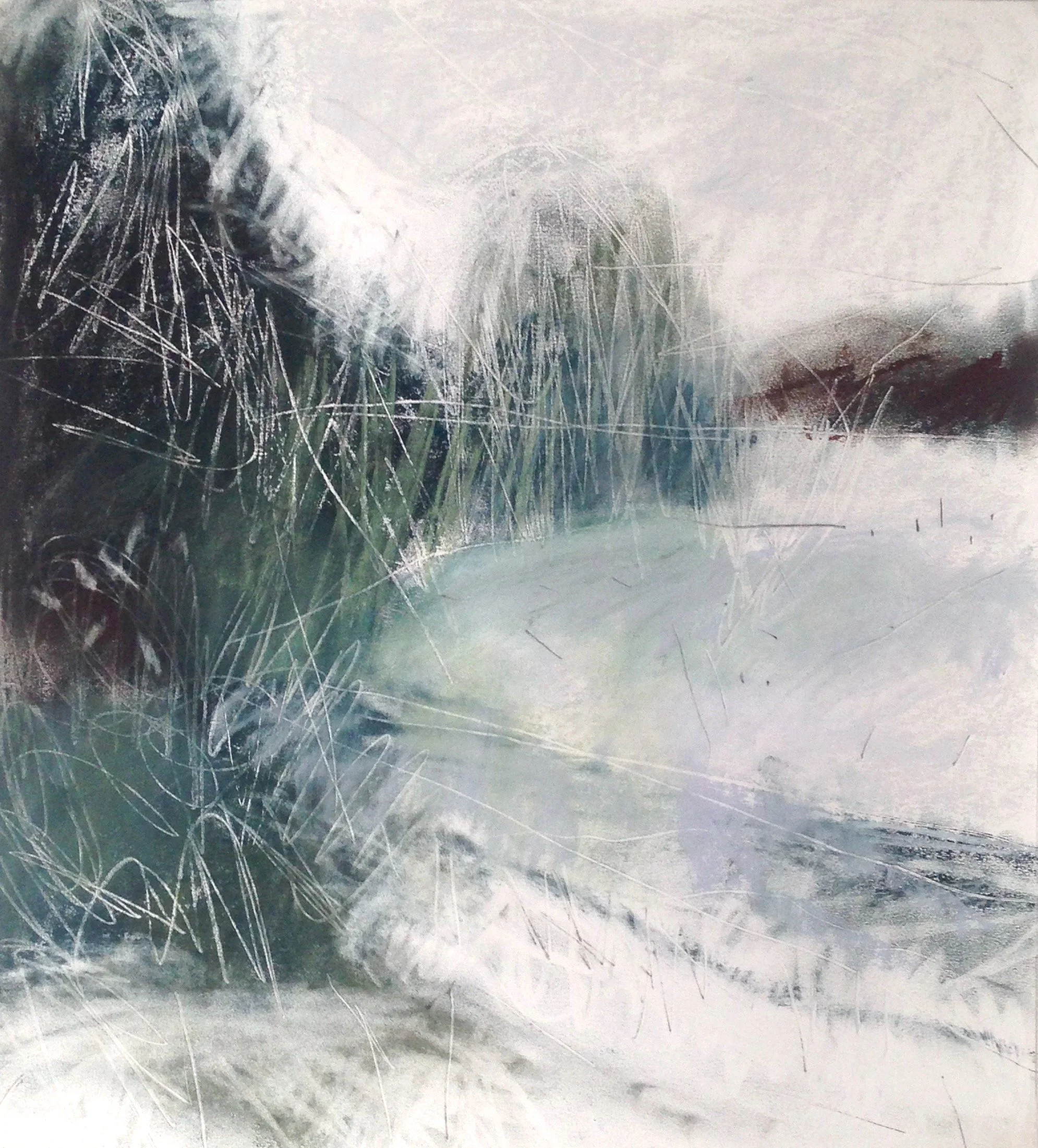 'Tranquility of Winter', Janine Baldwin, pastel, charcoal and graphite on paper, 17 x 16 inches, £650.JPG