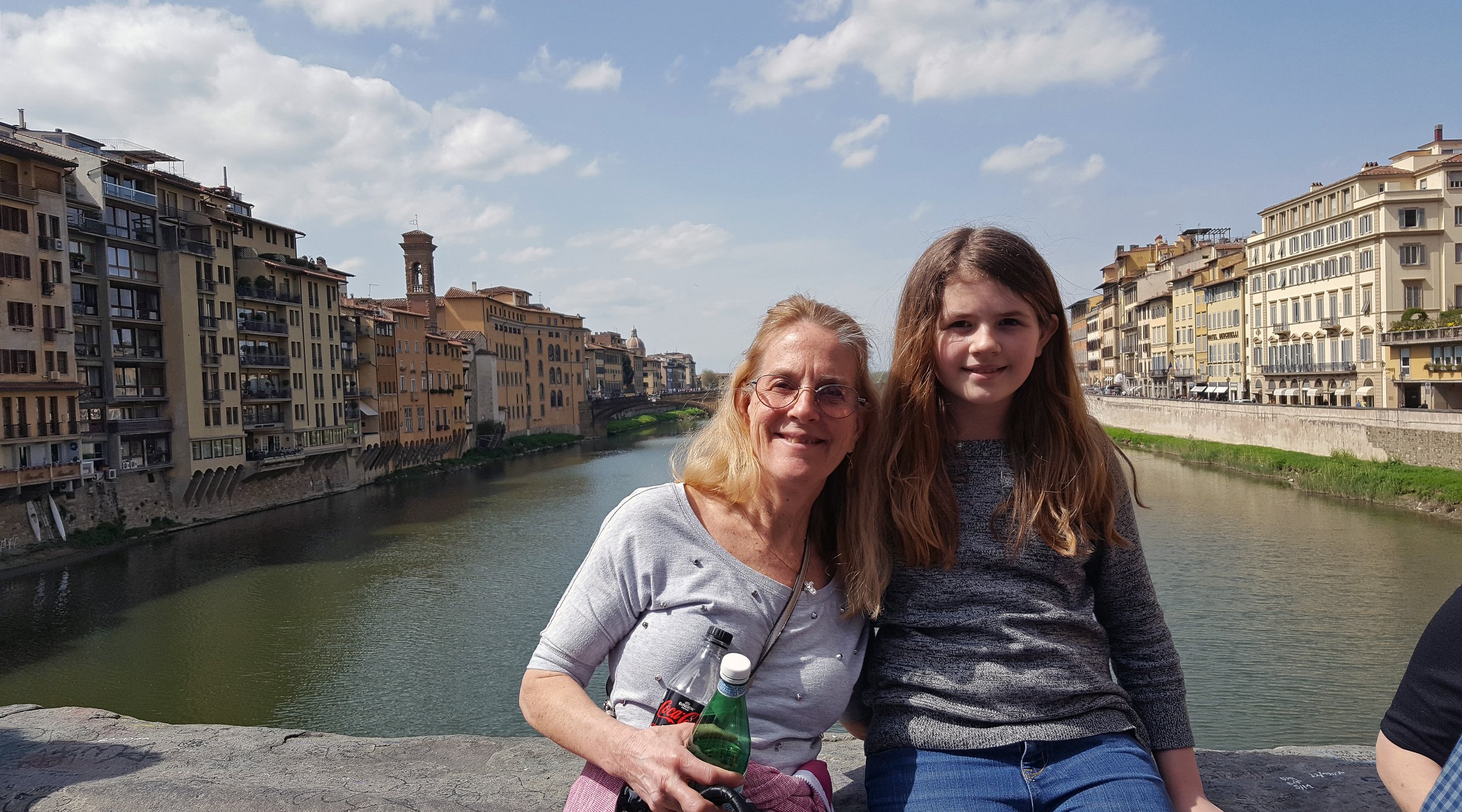 My girls on the Ponte Vecchio