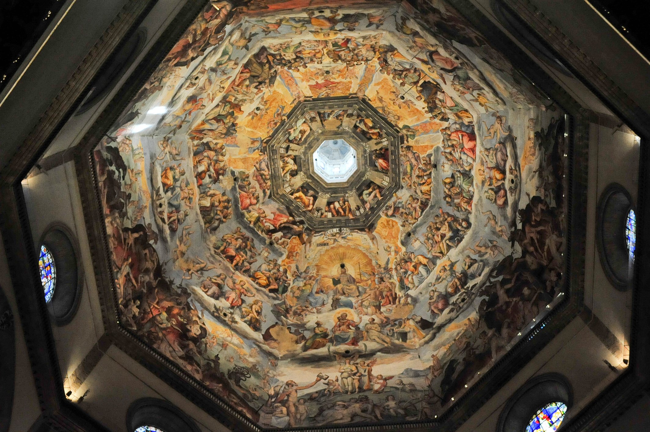 Interior cupola of Duomo painted by Giorgio Vasari