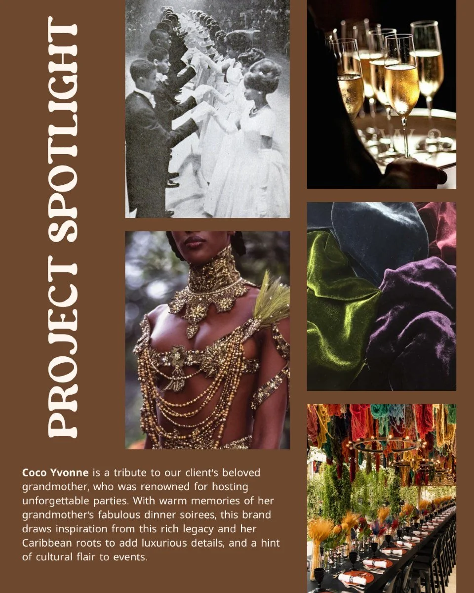 Project Spotlight Alert! You know we love our clients, so of course we gotta show them off🙂&zwj;↕️ Let&rsquo;s talk about Coco Yvonne:

When Corrine came to us with a vision rooted in the memory of her grandmother&mdash;known for hosting unforgettab