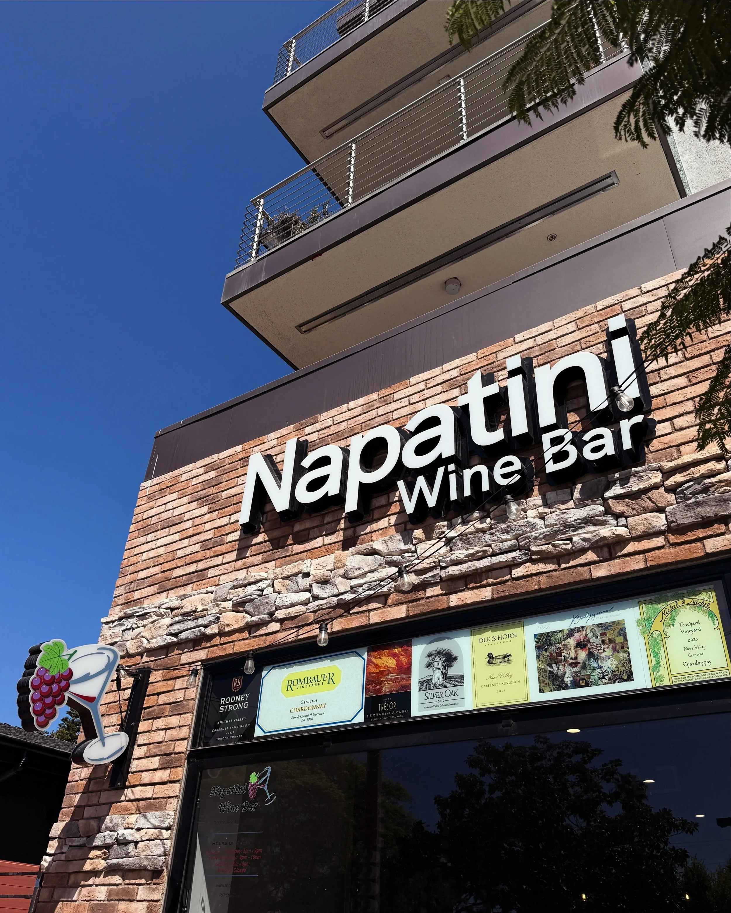 We&rsquo;re back! Napatini reopens today at 3pm. Come join us and check out our selection of over 40 wines! 🍷