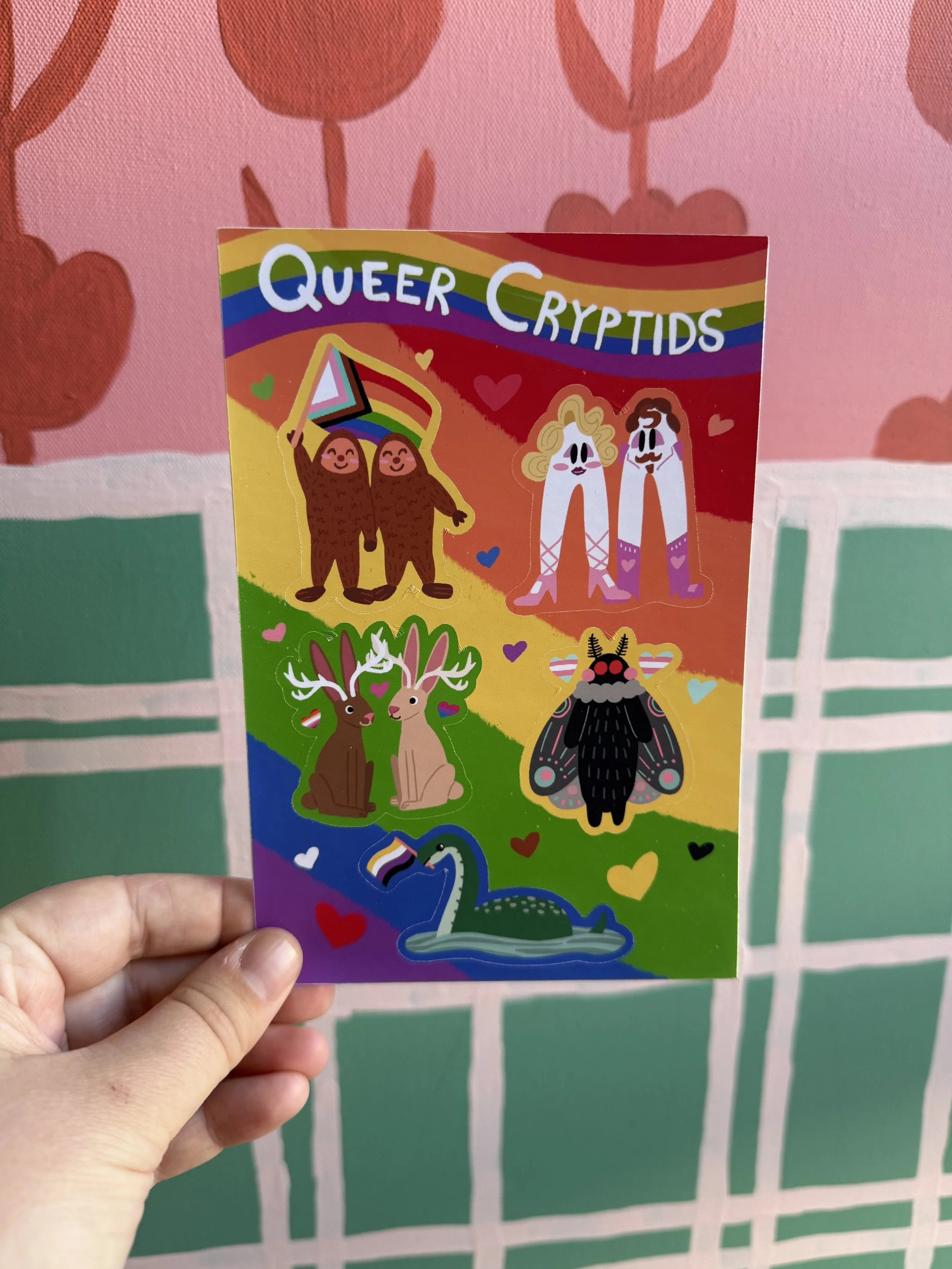 Queer Cryptid Sticker Sheet