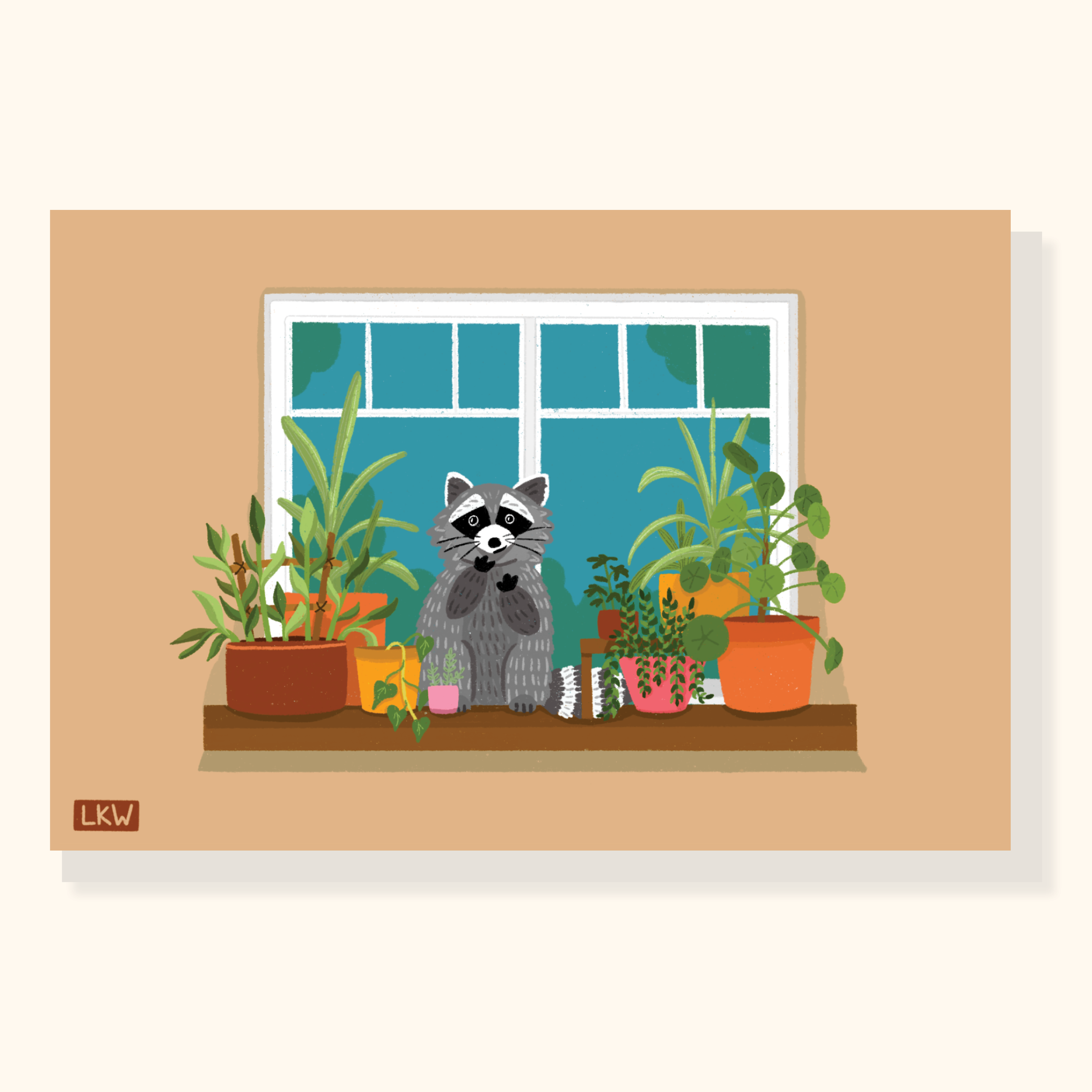 Raccoon Friend Print