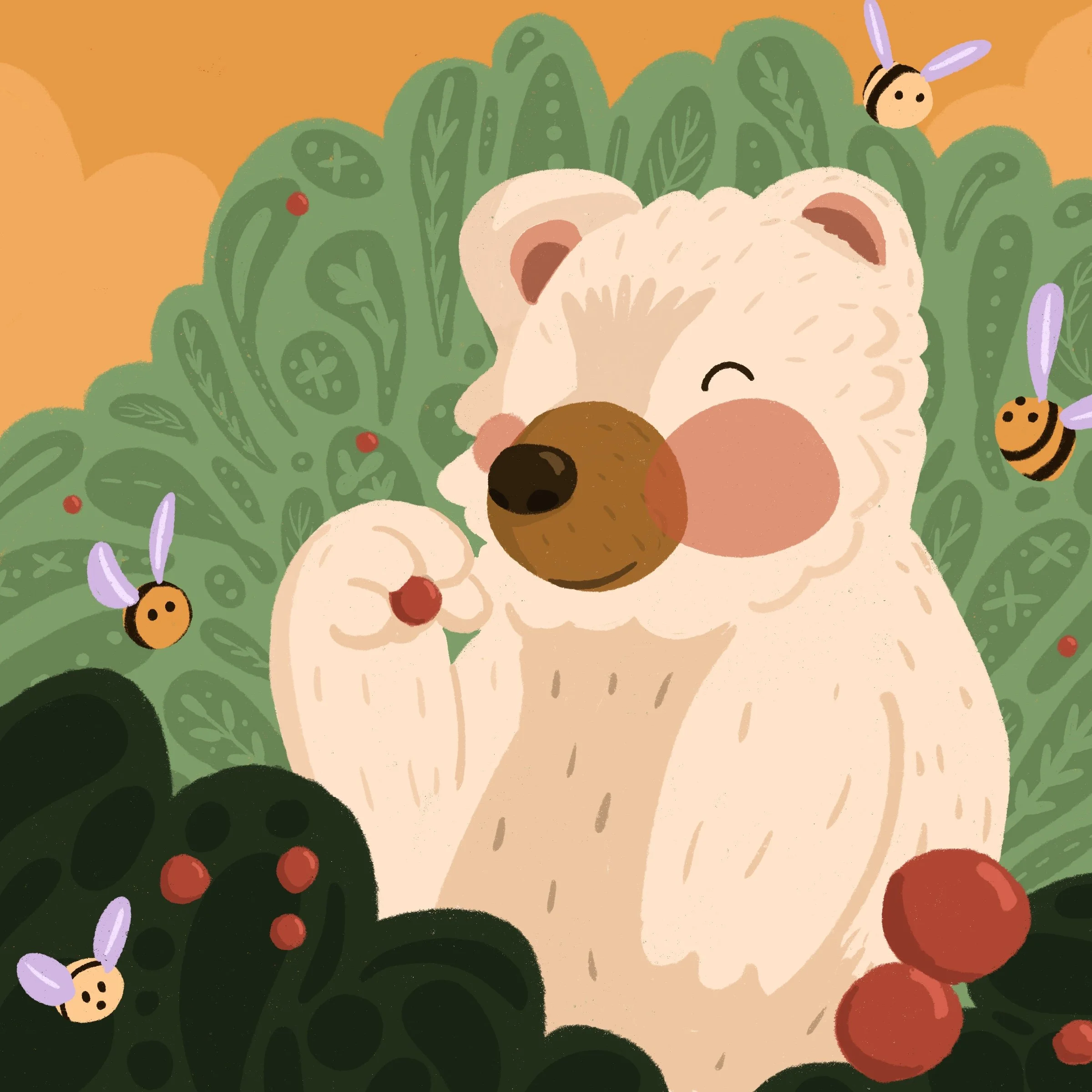 Berry Bear Print