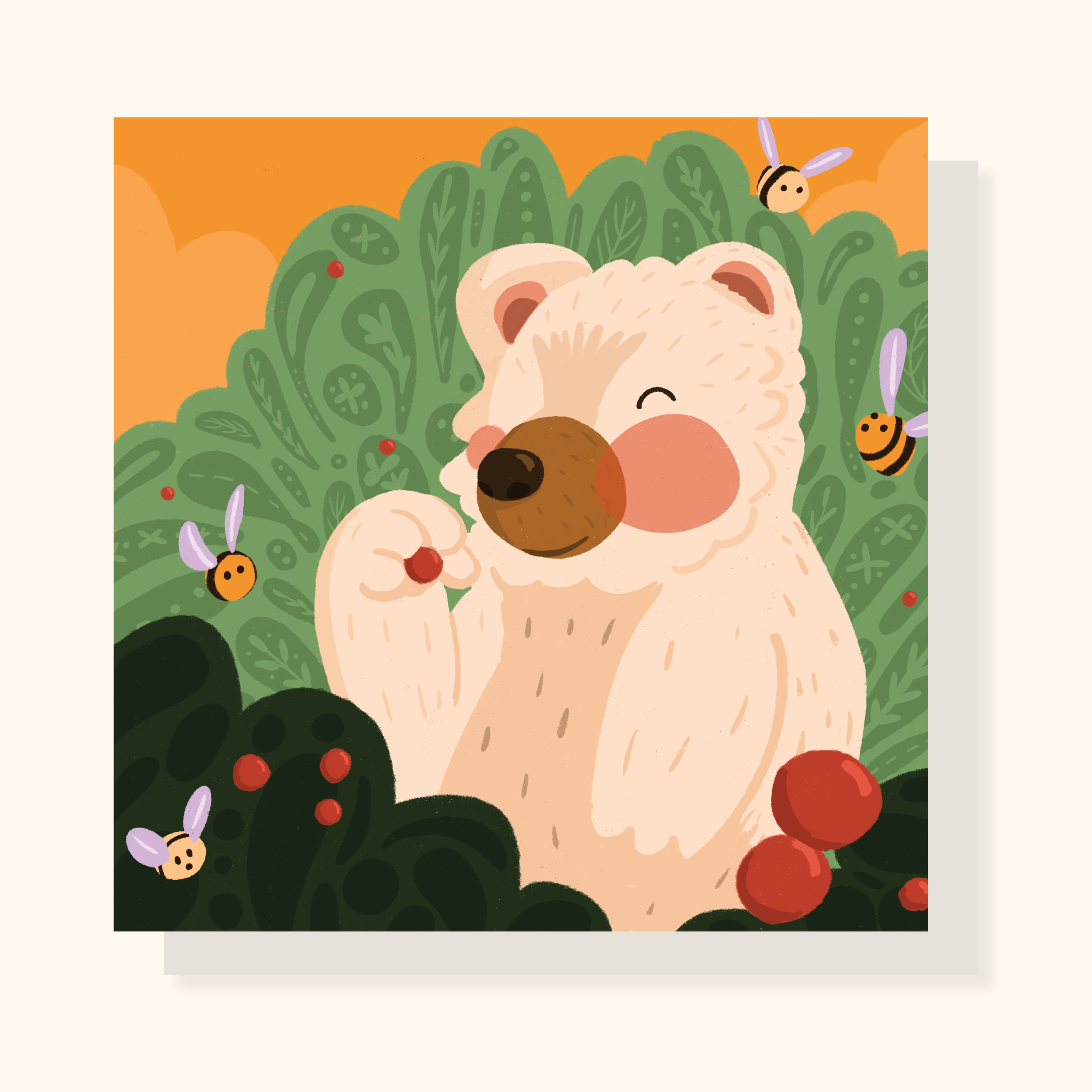 Berry Bear Print