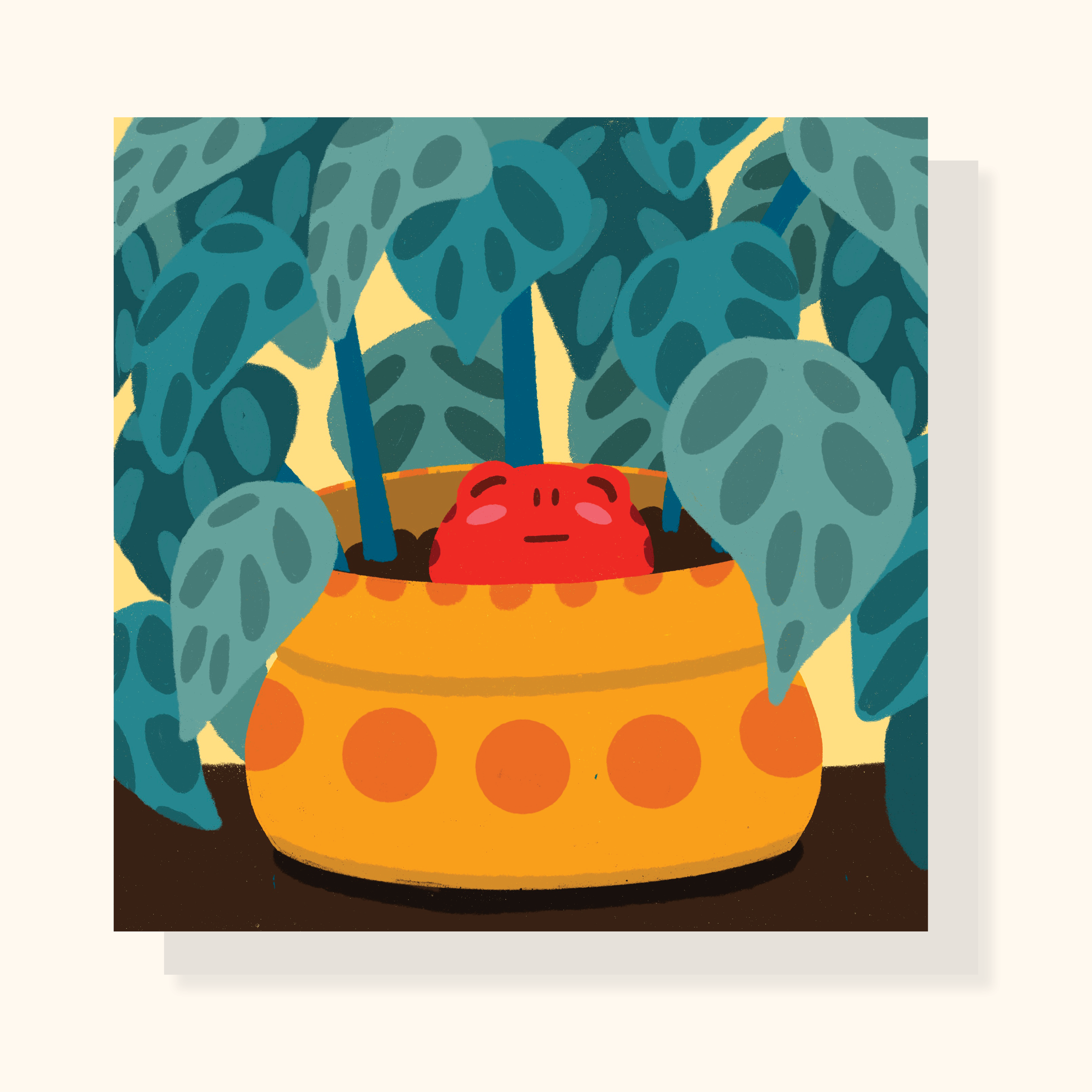 Froggy Pot Illustration