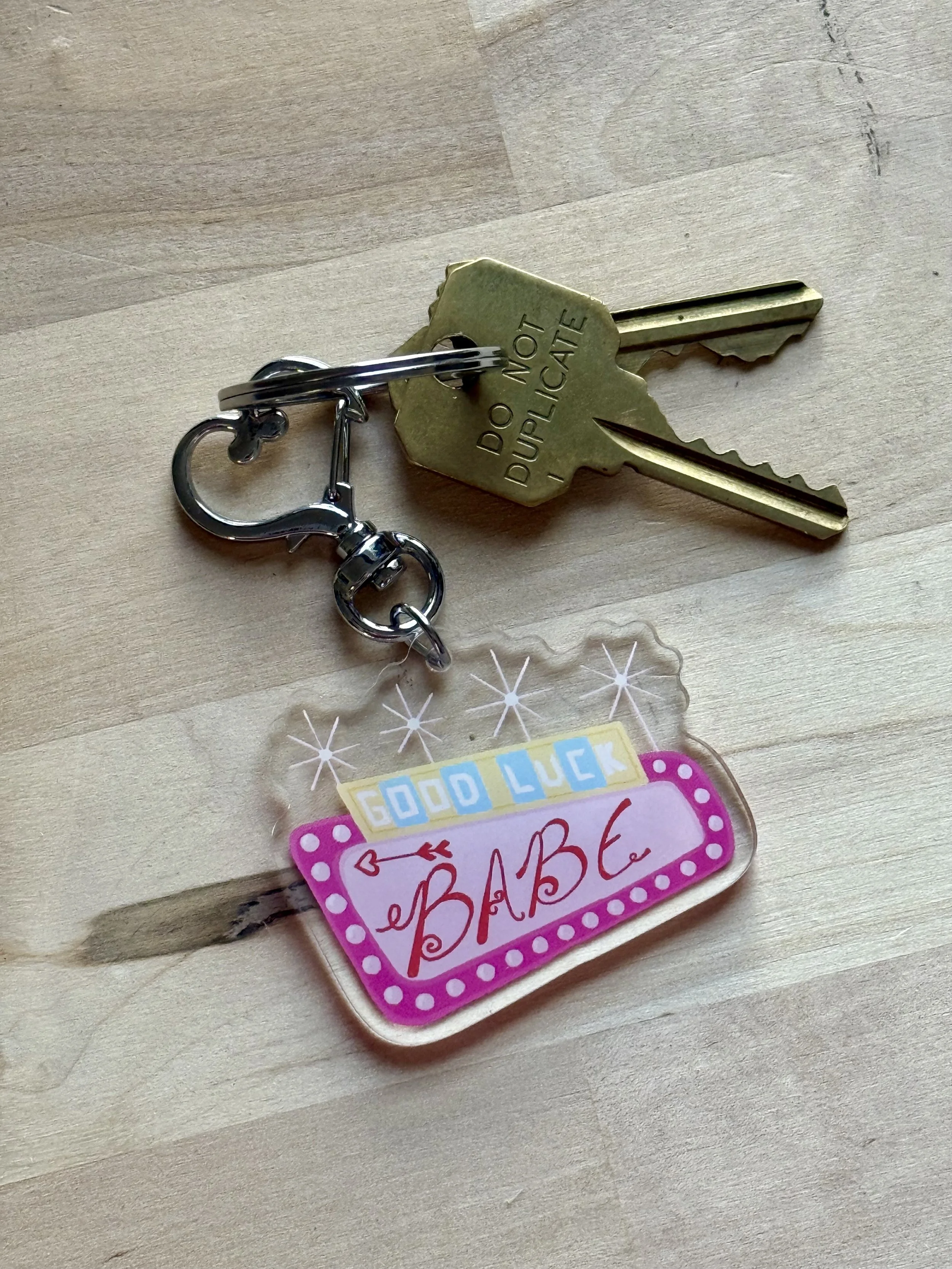 Good Luck Babe Keychain