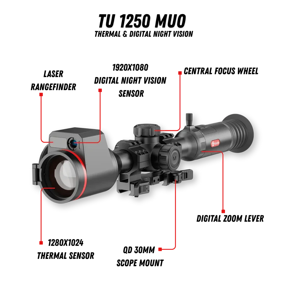 Guide Outdoor TU1250M 3.0 Thermal and Night-Vision Riflescope