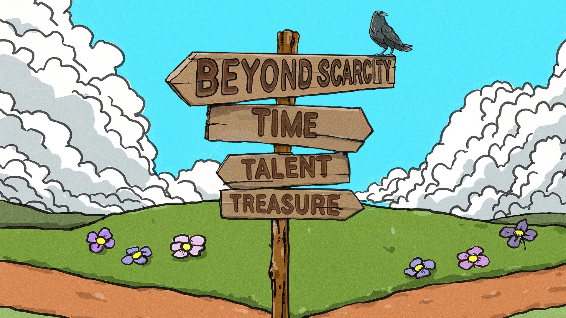 Beyond Scarcity — Illustrated Campaign & Stage Installation Design | Jeff Stapleton