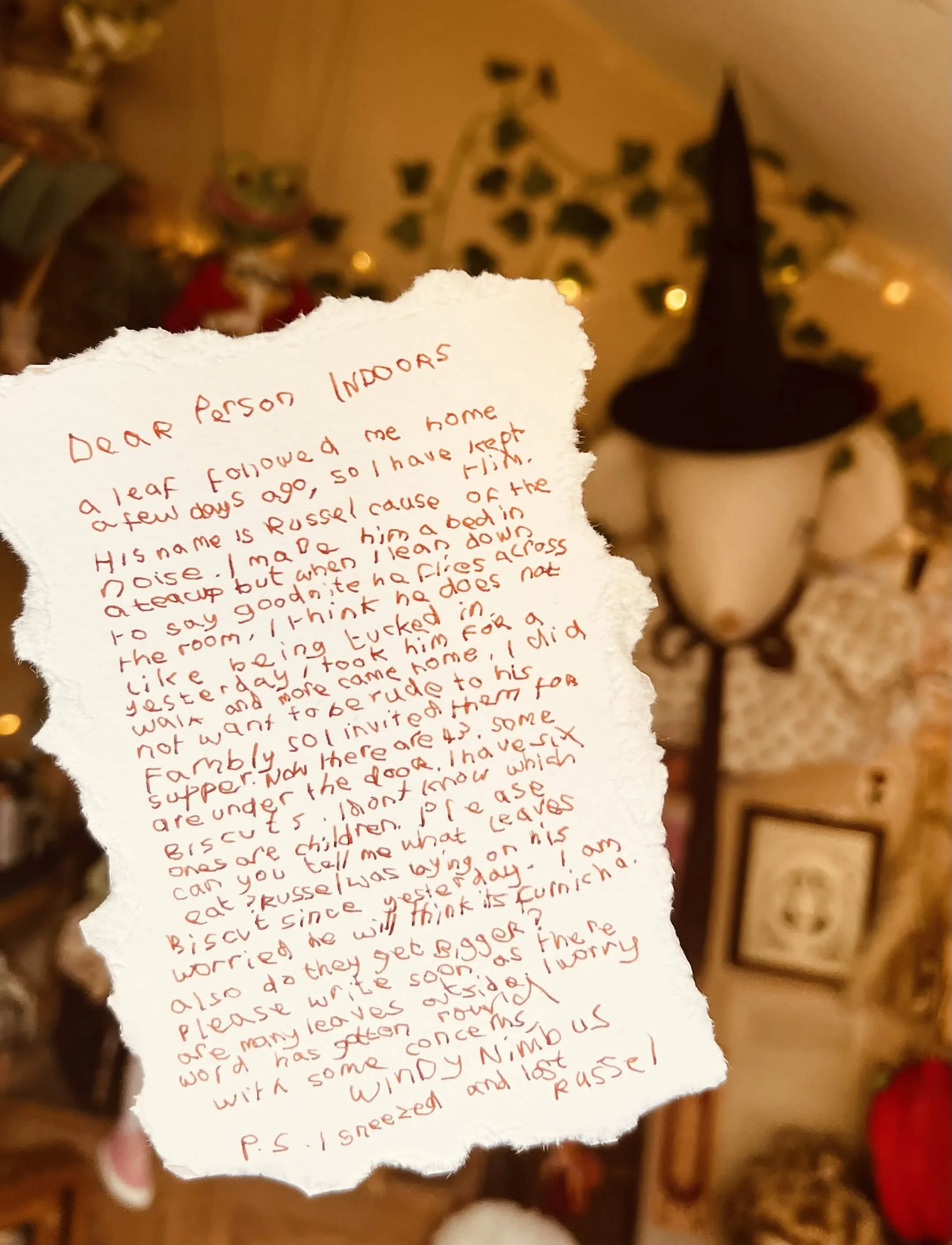 A mysterious letter has appeared