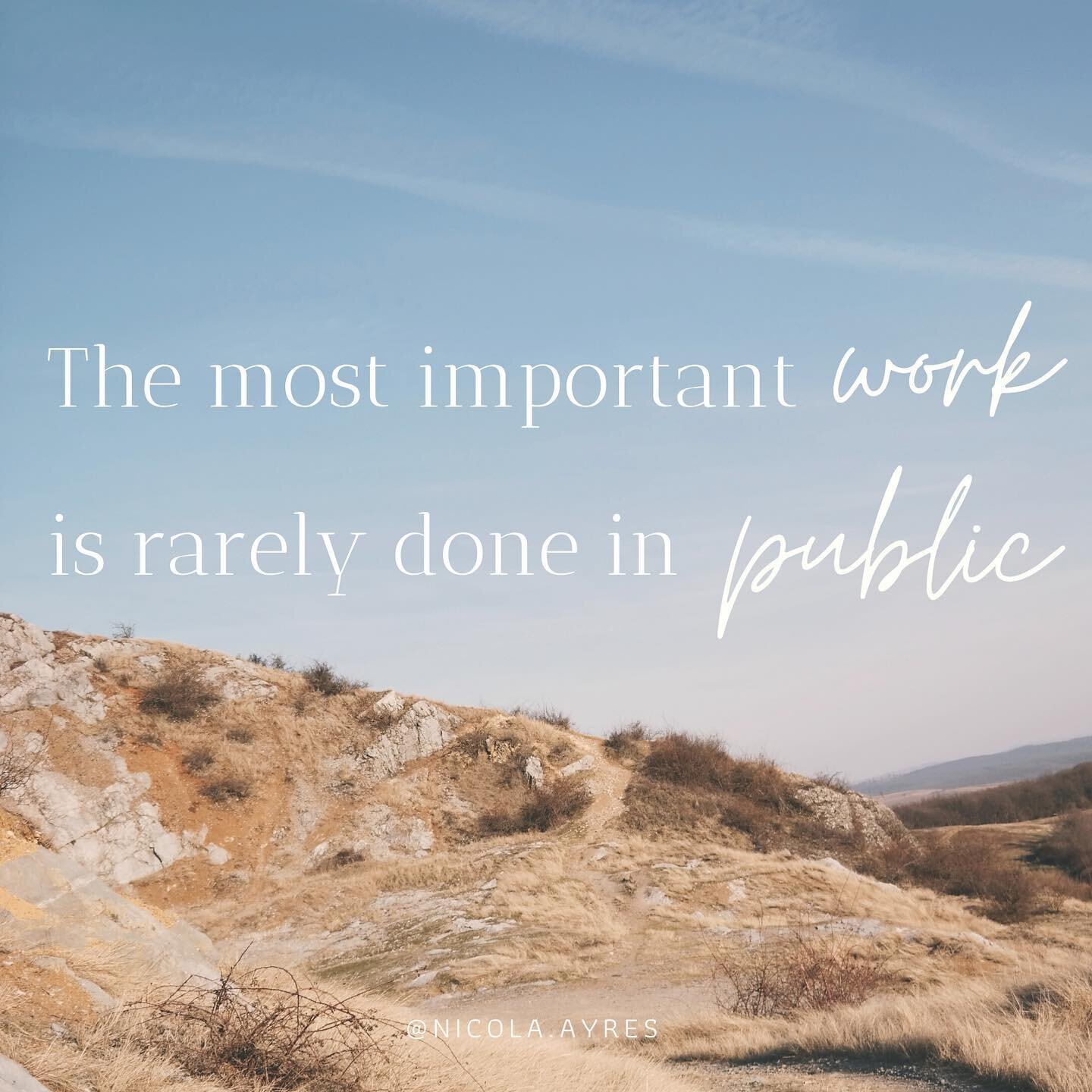 Being kind, charitable, giving, supportive &amp; loving doesn&rsquo;t always need to be shared or documented for the world to applaud your good deeds.

The most important work is rarely done in public.

It&rsquo;s done in our homes with our families.