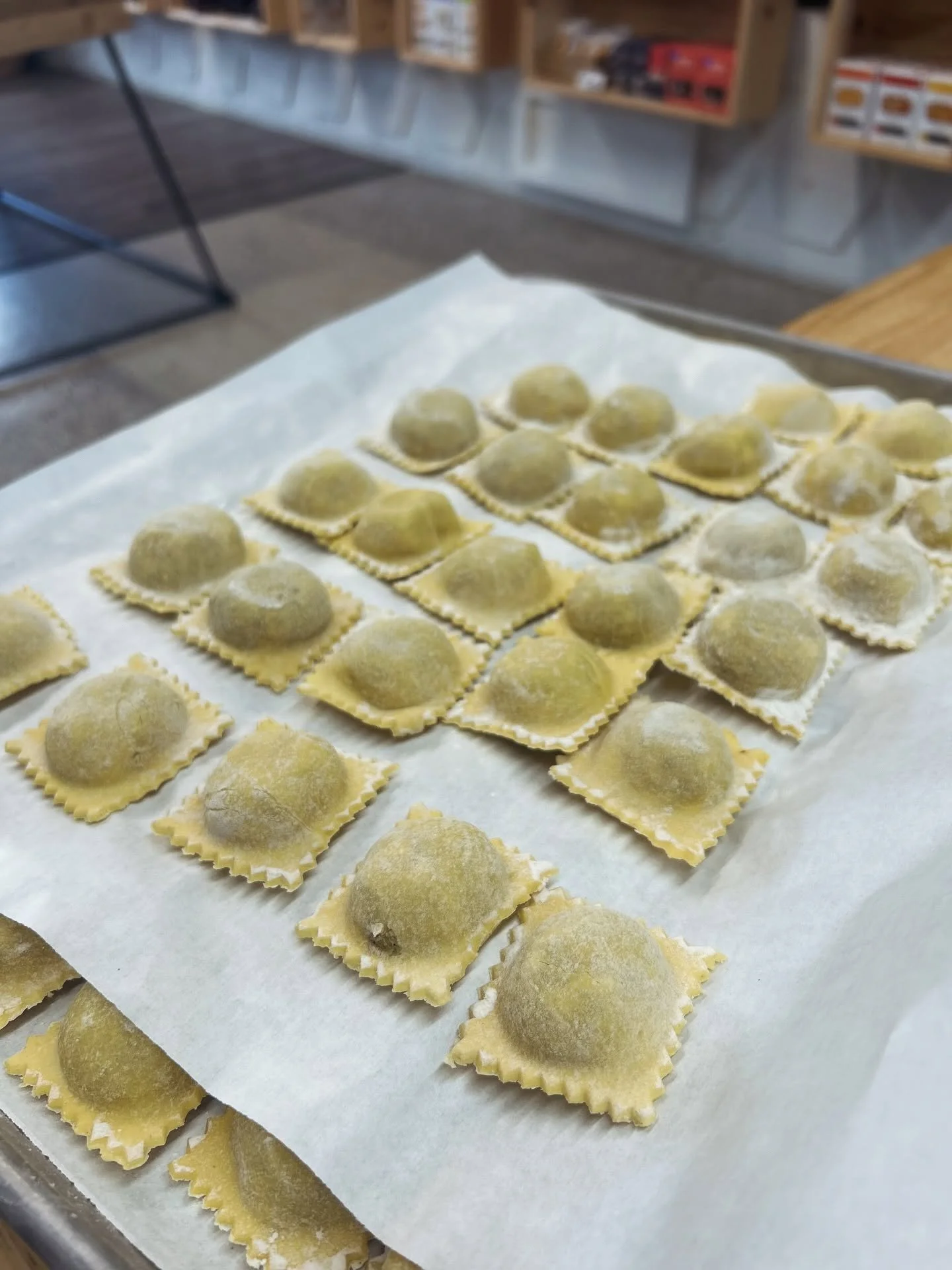 Hand made ravioli