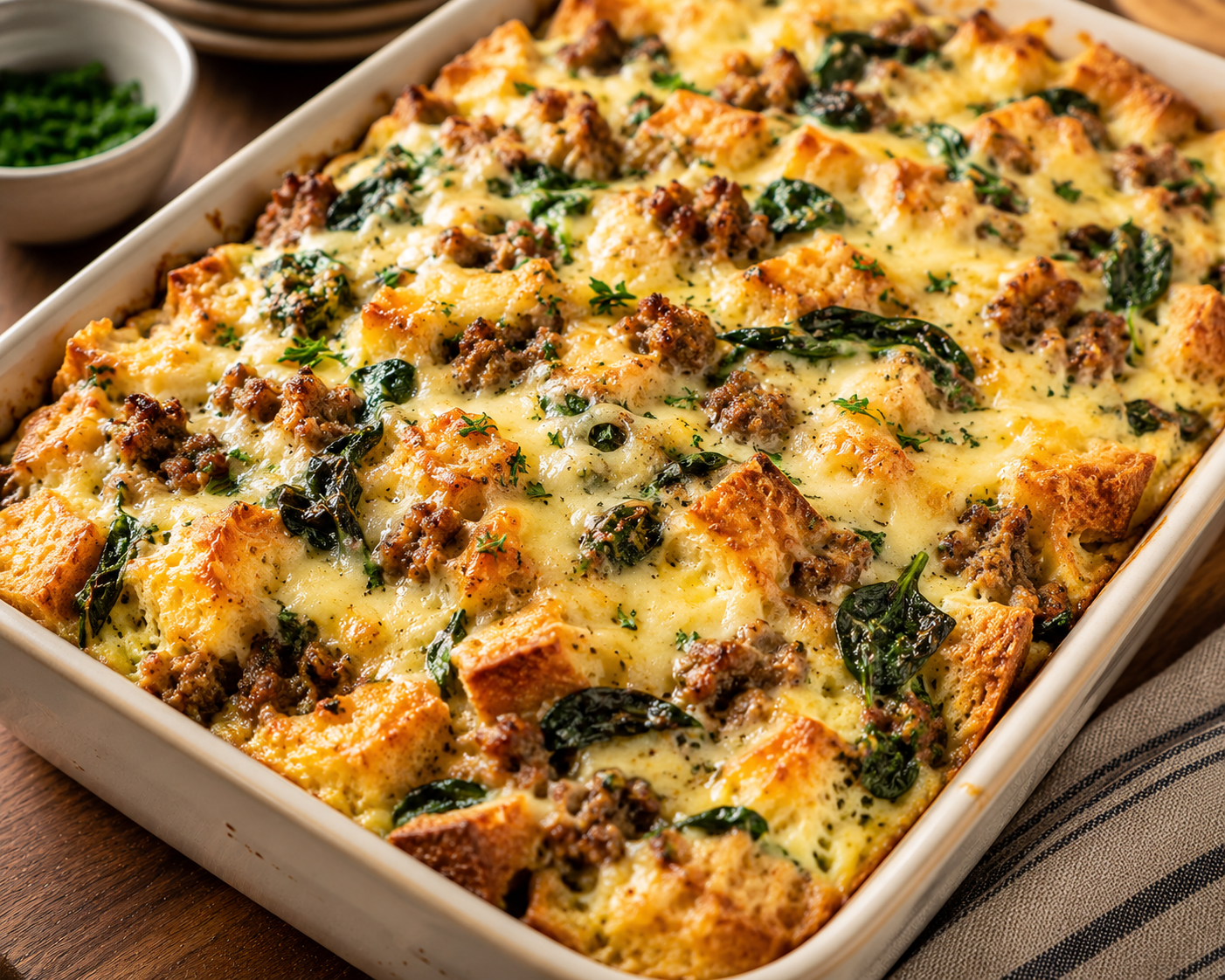 Susage spinach and fontina gratin.png