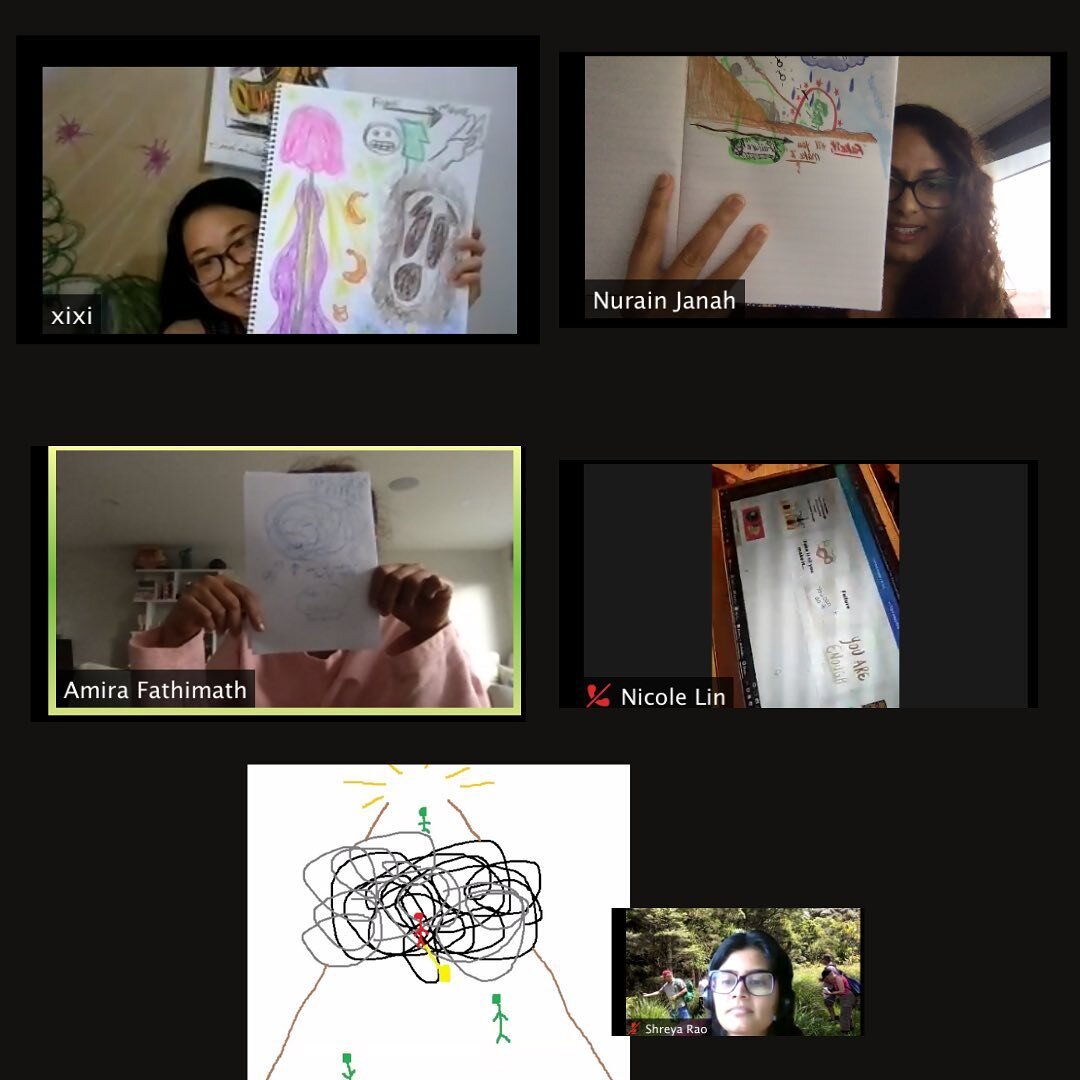 We spent a fun and reflective session exploring imposter syndrome through art today. Thank you @double.xi for facilitating this art session. This is an important topic for us as women of colour: we are not only paid less than our peers, we tend to ha