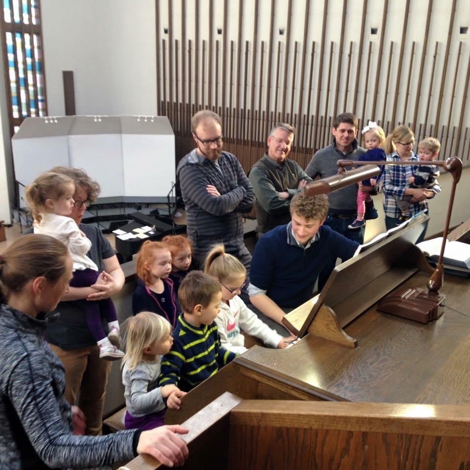 Parker MacIver Hinnenkamp teaches students of all ages the basics of the organ.