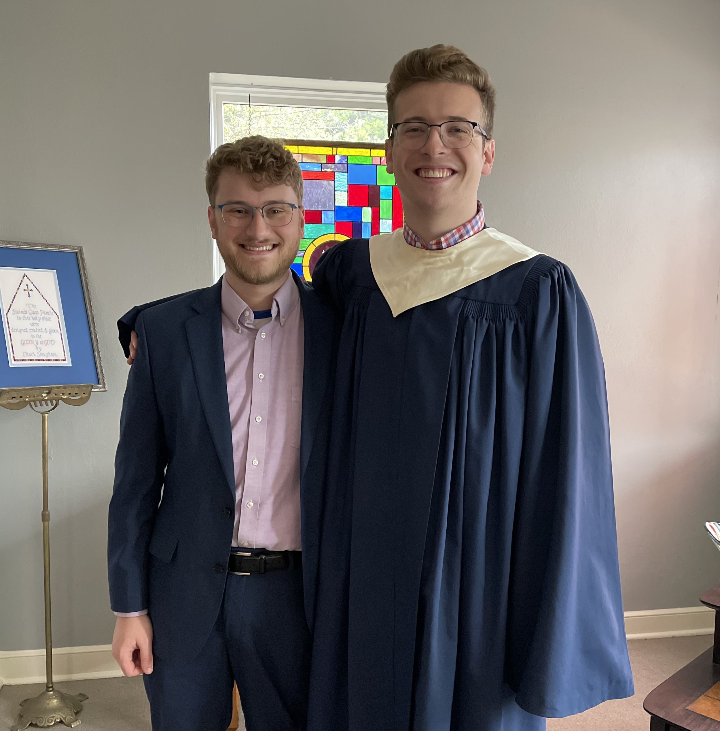 Organist Parker MacIver Hinnenkamp with tenor, educator, and friend Benjamin Johnson.