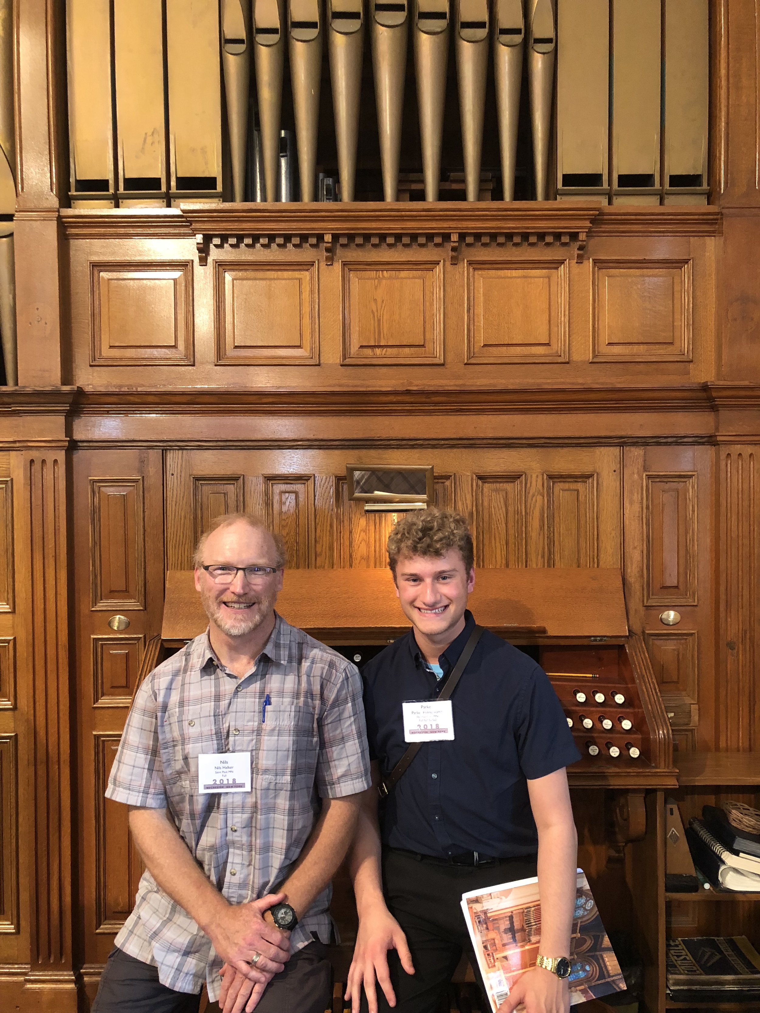Parker MacIver Hinnenkamp with Nils Halker in Rochester, New York. Photo credit: Nathan Laube.