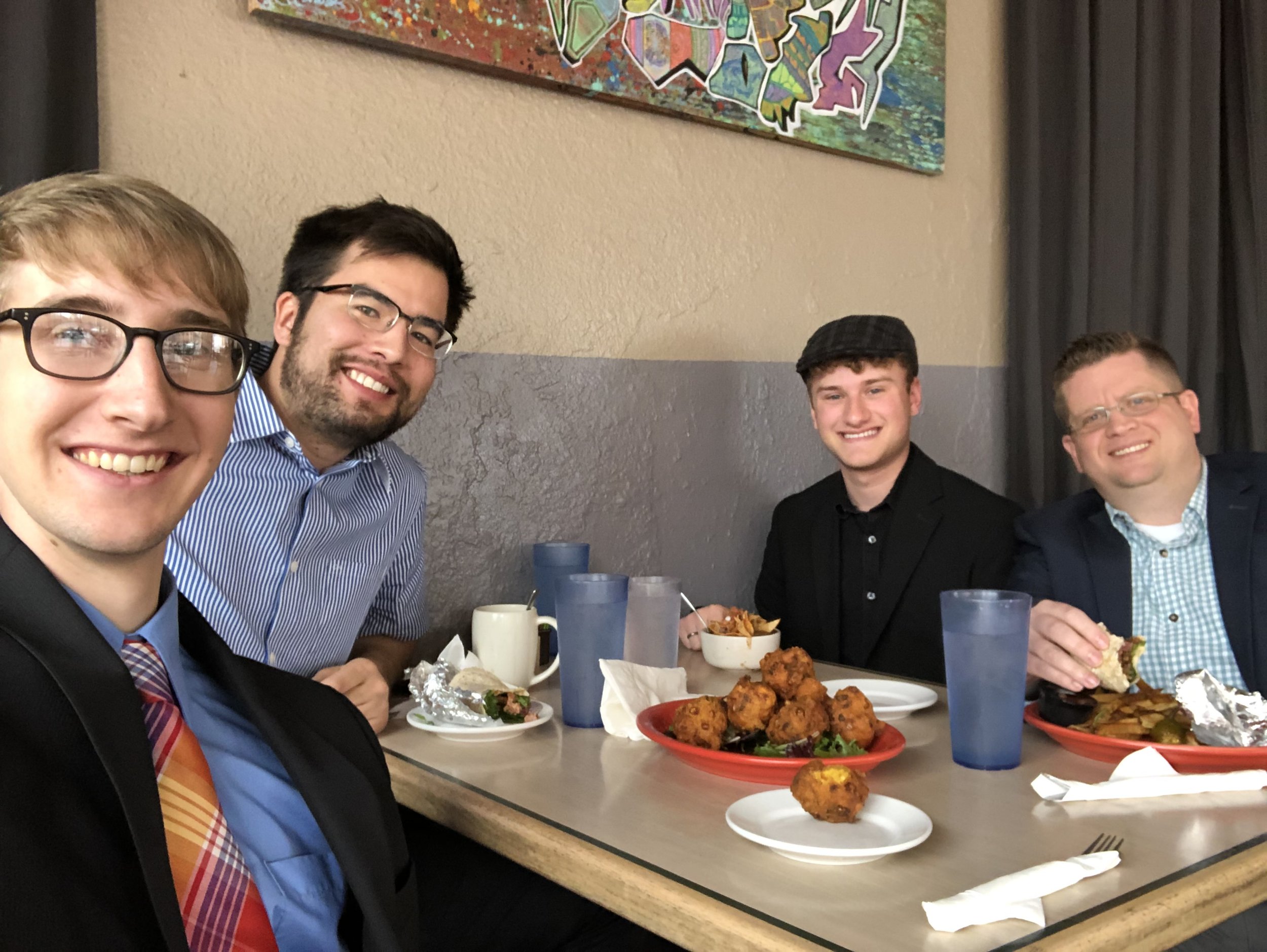 Parker MacIver Hinnenkamp with Destin Wernicke, Sam Gaskin, and Dr. S. Andrew Lloyd in San Antonio, Texas.