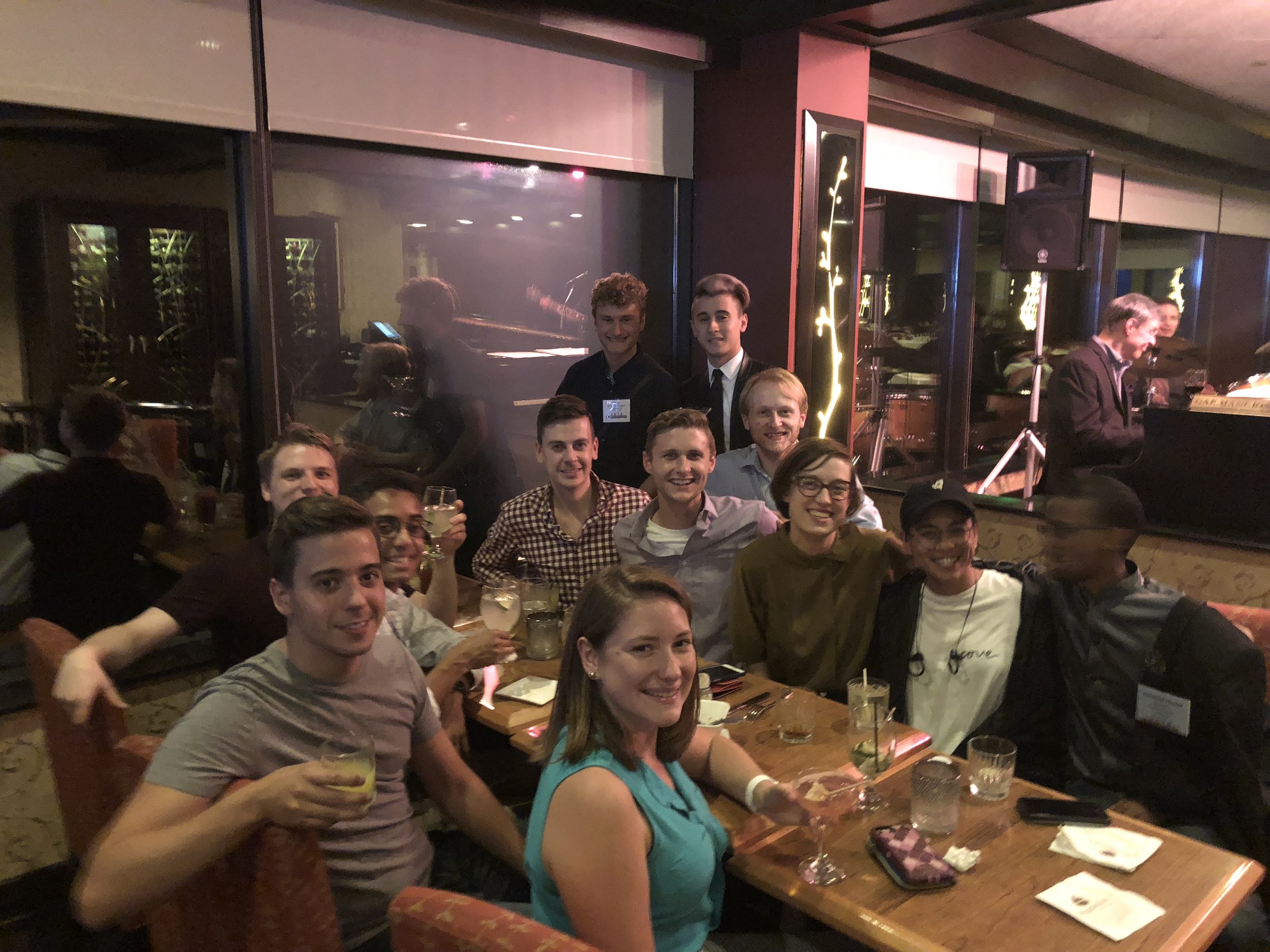Parker MacIver Hinnenkamp with organist friends and colleagues after a day at the OHS 2018 convention in Rochester, New York.