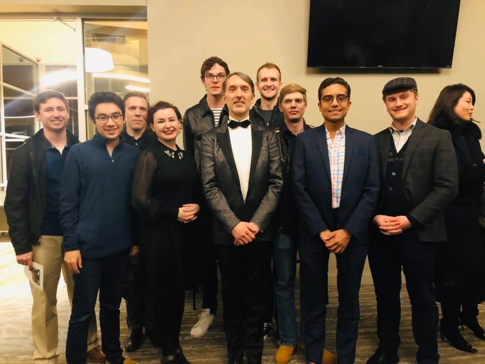 Parker MacIver Hinnenkamp with Olivier Latry, titular organist of Notre Dame Cathedral in Paris, with Dr. Damin Spritzer and the OU Organ studio in Norman, Oklahoma.