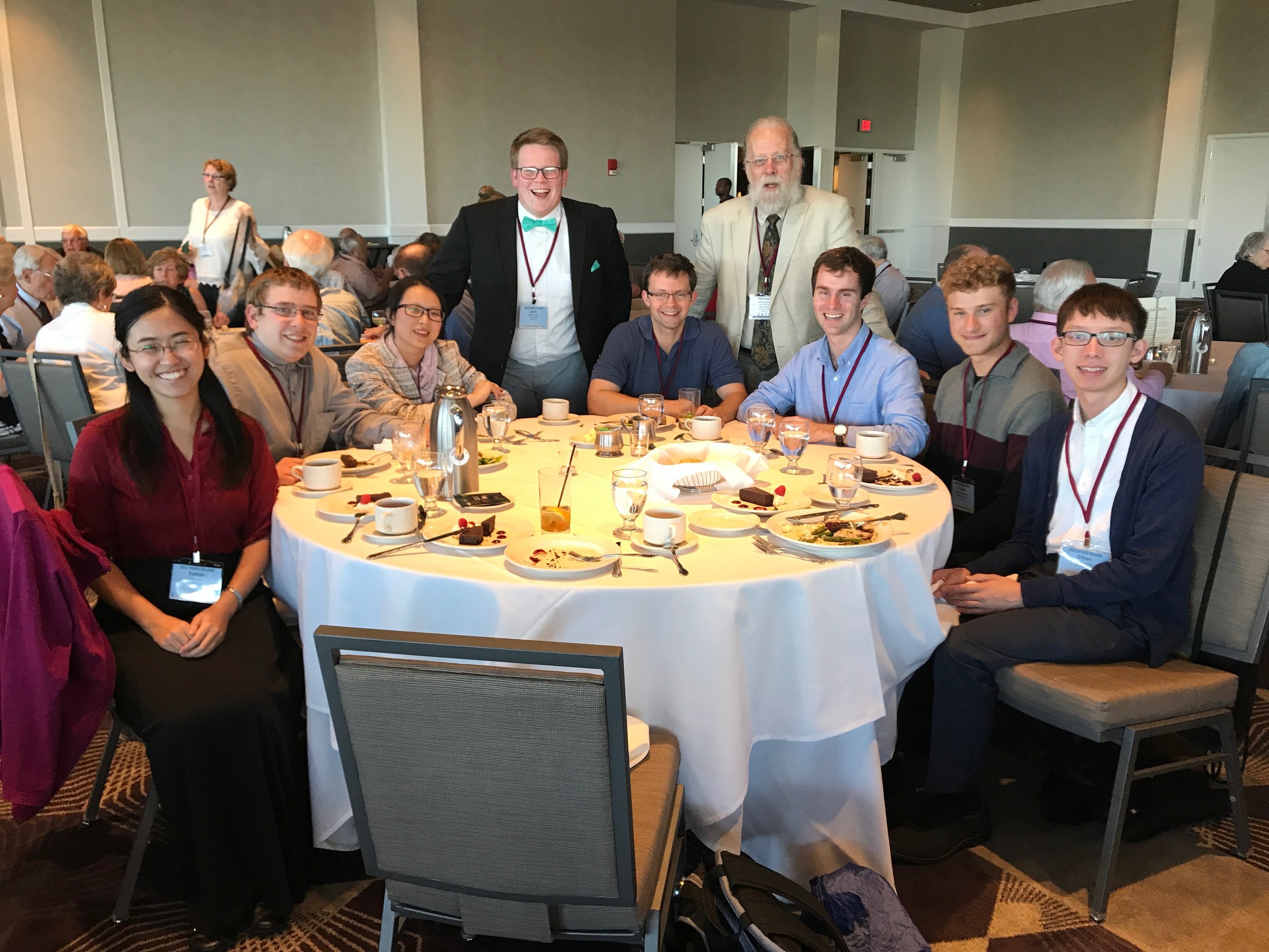 Parker MacIver Hinnenkamp with MPR's Pipedreams radio host Michael Barone and fellow E. Power Biggs Scholars, class of 2017.