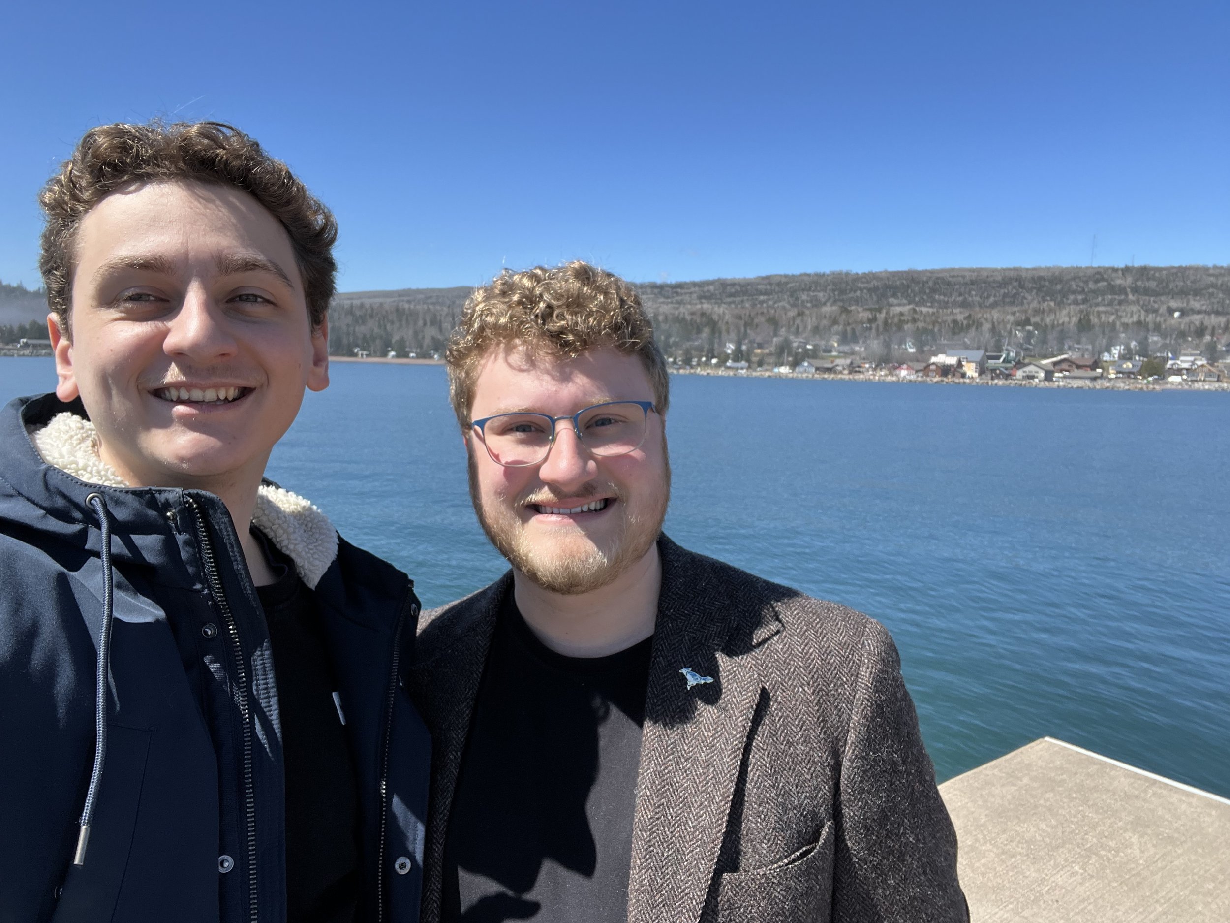 Parker MacIver Hinnenkamp with his spouse, Mateusz.
