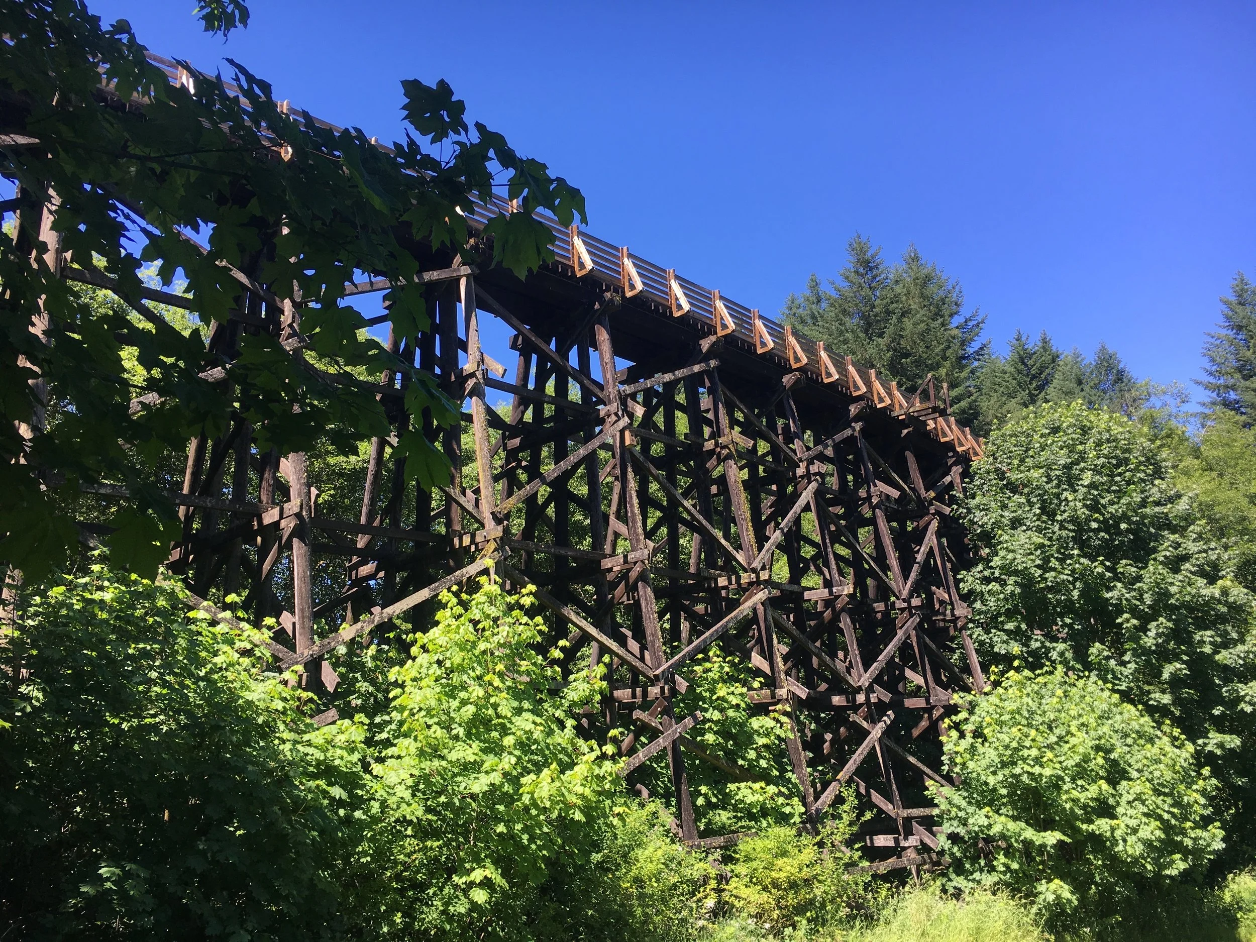 Abandoned Railroad Trestle Bridge, Oregon