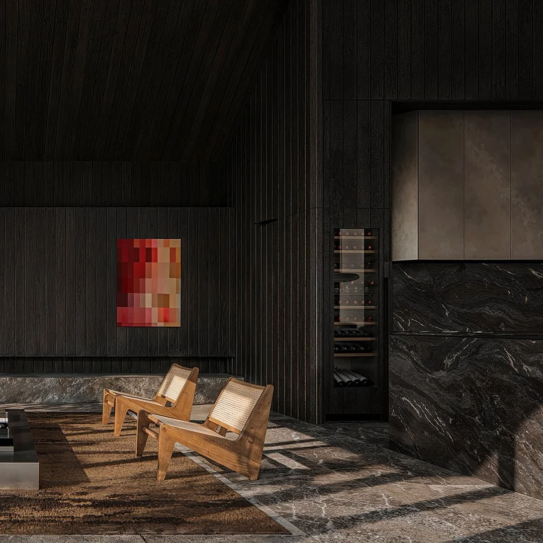 RIVERBANK HOUSE.

The connection of materials and form at our Riverbank house is designed to encourage conversation whilst concealing technological distraction. Currently in construction.

Visualization: @mobius.visual 

#riverbankhouseproject #watch