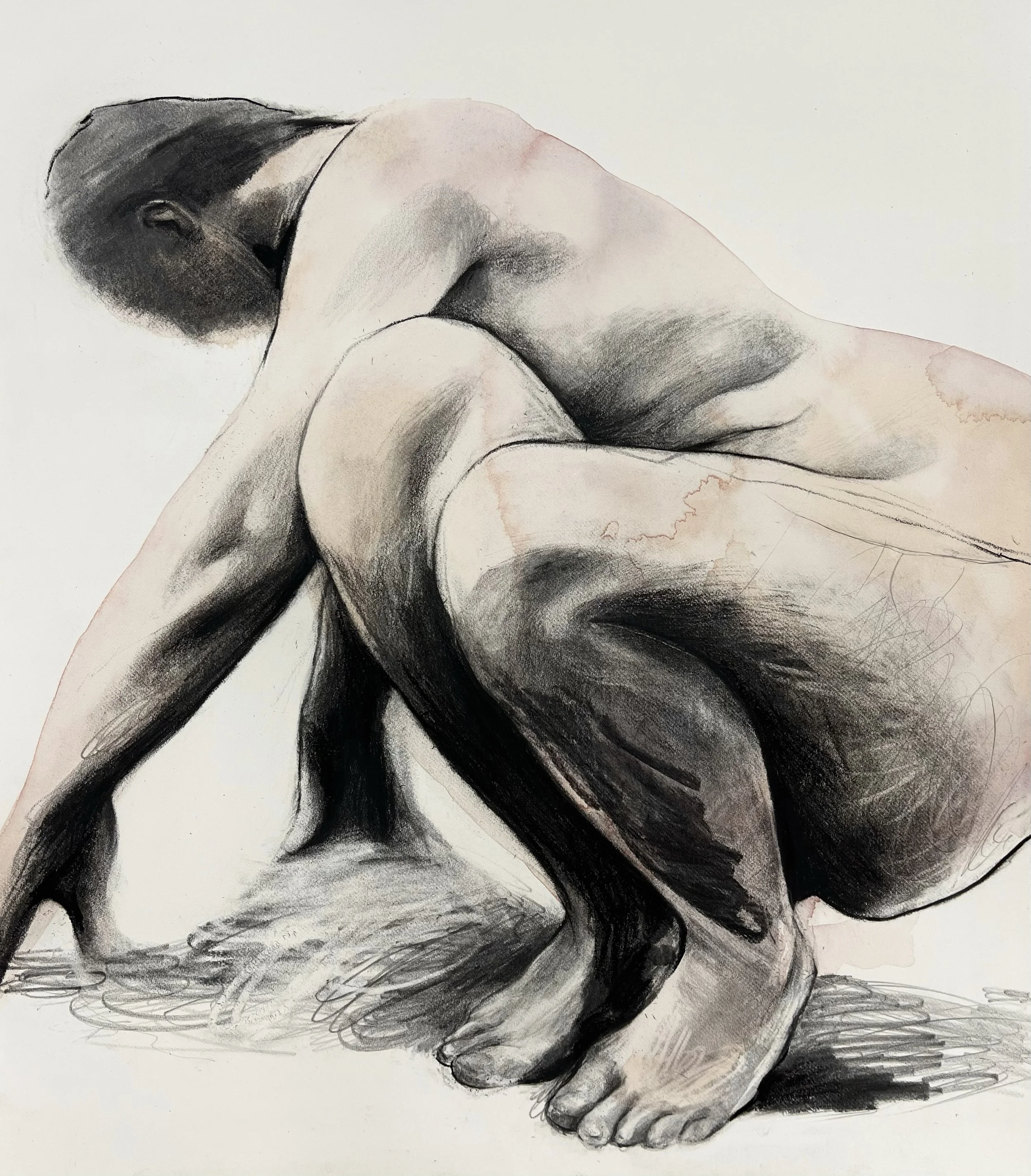 Untitled 2025 Watercolour and charcoal on watercolour paper 32 x 42cm