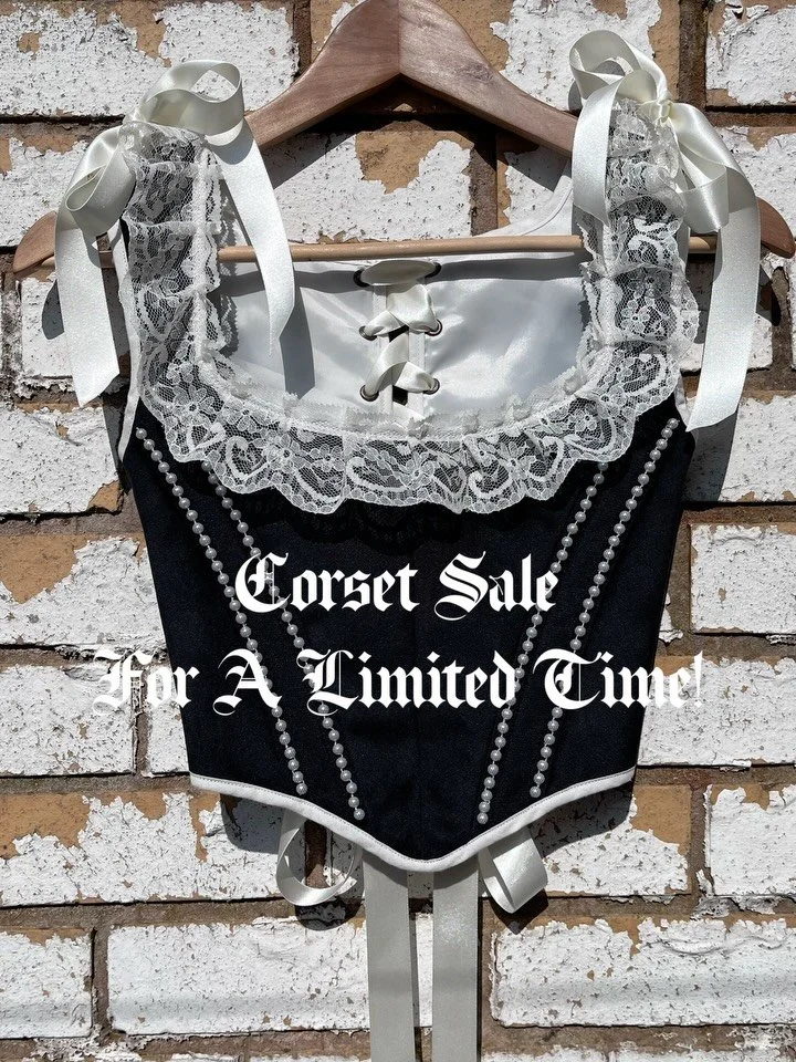 Thank you so much for your orders yesterday! 🫶

As an extra treat alongside the current sample sale, I&rsquo;ve added some discounts to the Archive Collection Corsets and the ready to ship Pinup Tees and Hat Pin Berets. The perfect pieces for Christ