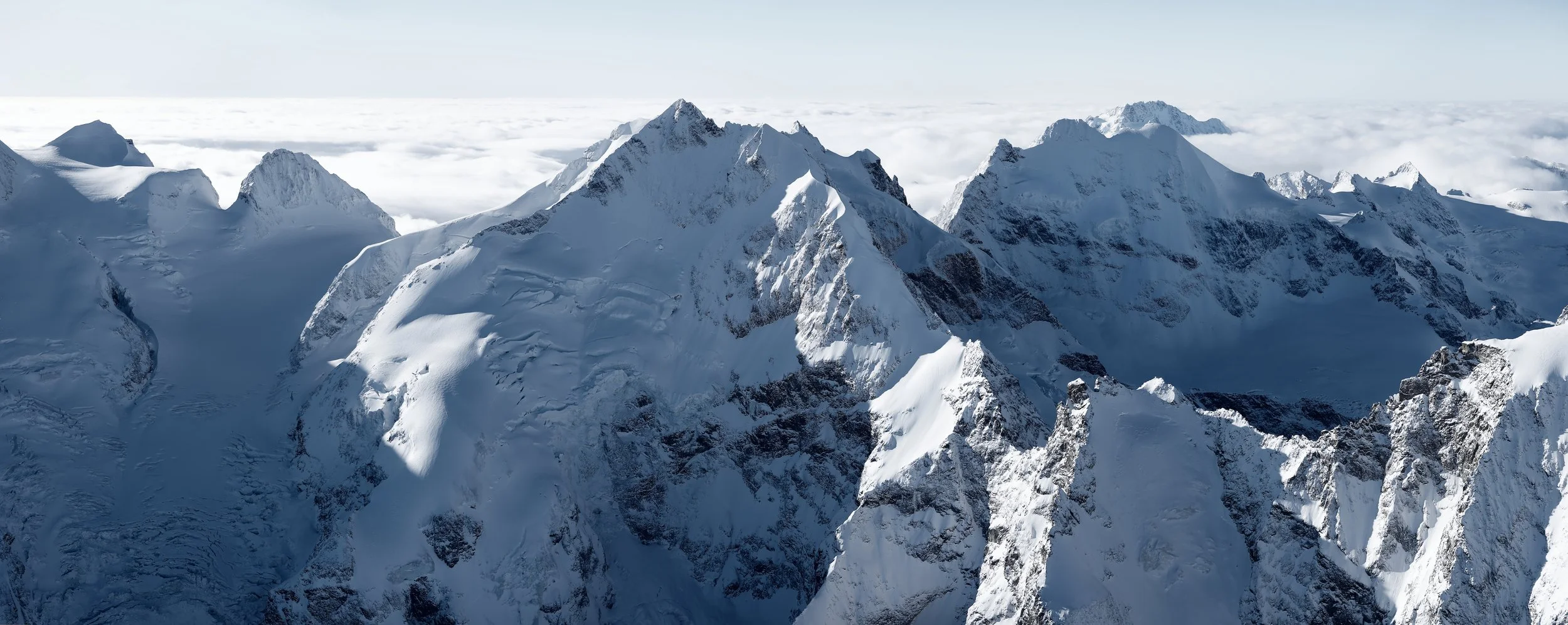 Piz Bernina in Large Format, between Heaven and Earth, Jürg Kaufmann