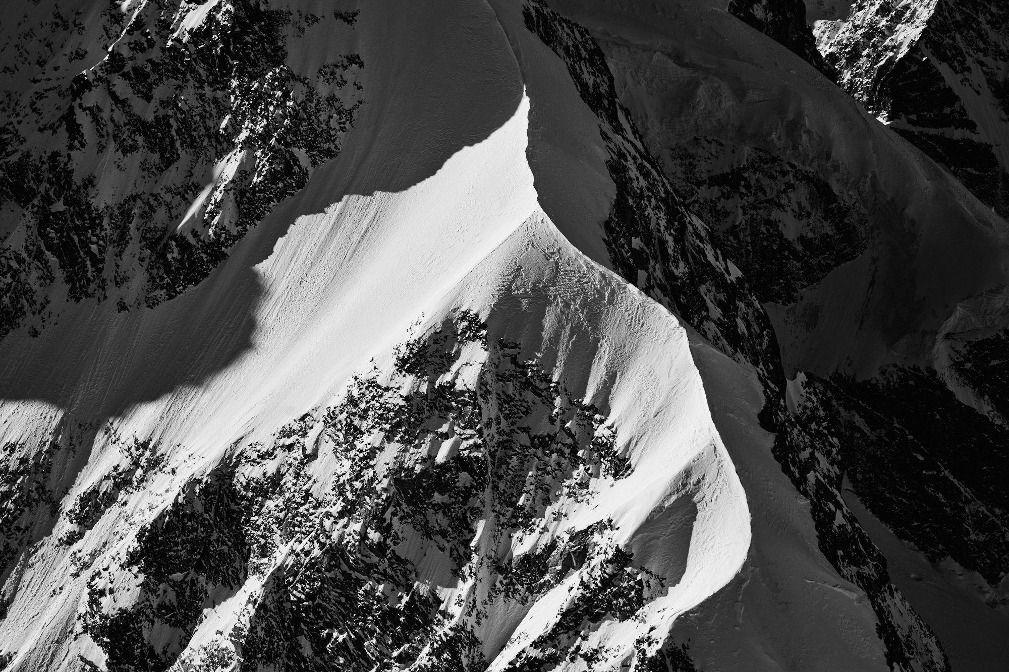 Piz Bernina und der Biancograt in den Schweizer Alpen - Engiadin bei St. Moritz fotografiert von Jürg Kaufmann