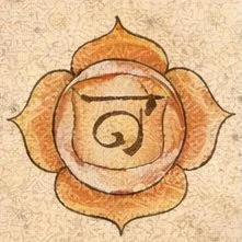 Hand-drawn Sacral Chakra symbol for creativity and emotional balance crystals
