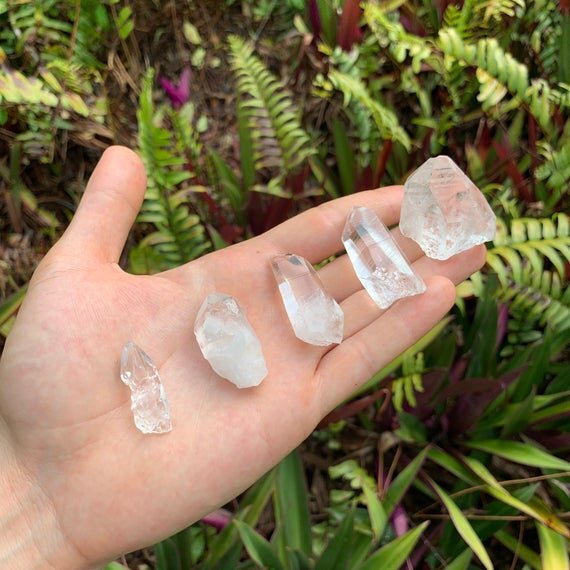 Clear Quartz Raw Crystal Points (1-2 Inch - AA Grade - 16-24 Pieces Per Pound) Ethically Sourced from Arkansas - Beyond Bohemian