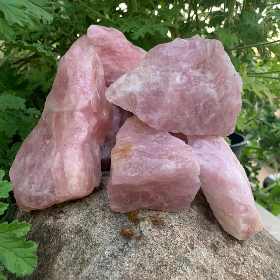 Rose Quartz Raw Crystals (AA Grade - Per Piece) Ethically Sourced from Madagascar - Beyond Bohemian