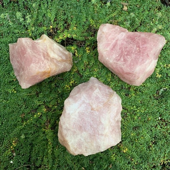 Rose Quartz Raw Crystals (AA Grade - Per Piece) Ethically Sourced from Madagascar - Beyond Bohemian