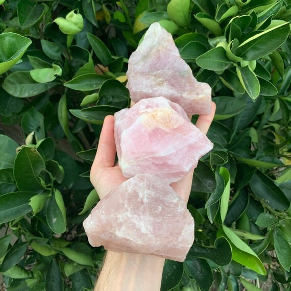 Rose Quartz Raw Crystals (AA Grade - Per Piece) Ethically Sourced from Madagascar - Beyond Bohemian