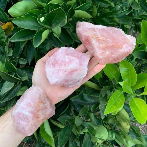 Rose Quartz Raw Crystals (AA Grade - Per Piece) Ethically Sourced from Madagascar - Beyond Bohemian