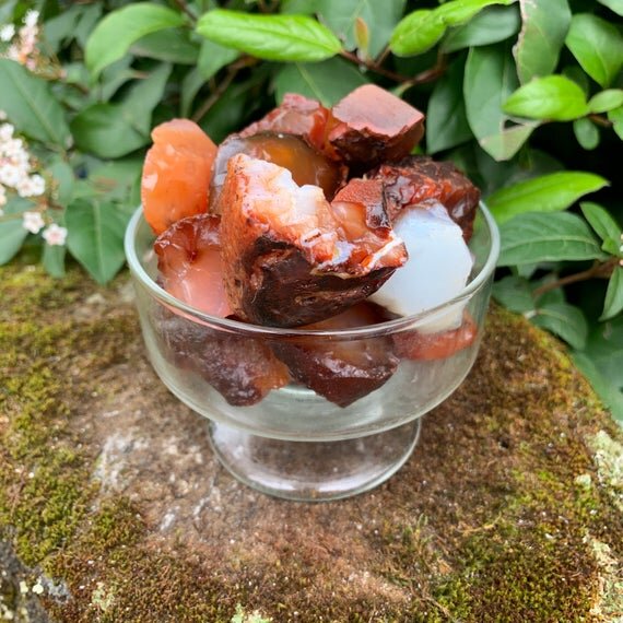 Carnelian Raw Stones (1-2 Inch - AA Grade - 20-32 Pieces Per Pound) Ethically Sourced from Madagascar - Beyond Bohemian