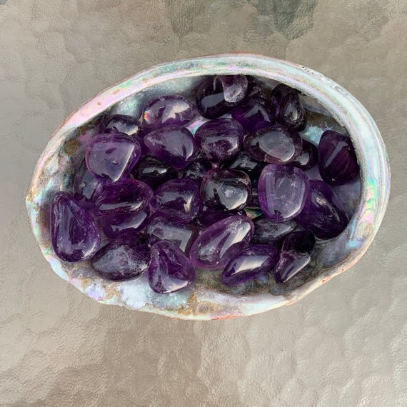 Details about   1 pounds Amethyst Tumbled Stones Free shipping 