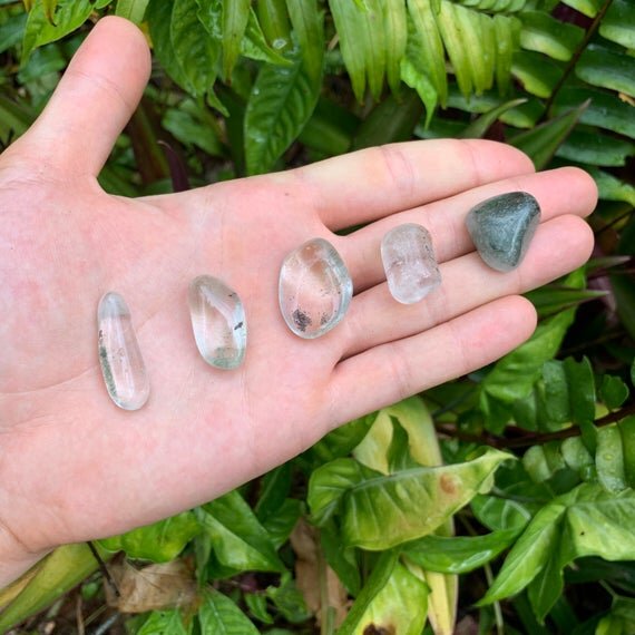 Lodolite Tumbled Stones (0.75-1.25 Inch - AA Grade - 40-64 Pieces Per Pound) Ethically Sourced from Brazil - Beyond Bohemian