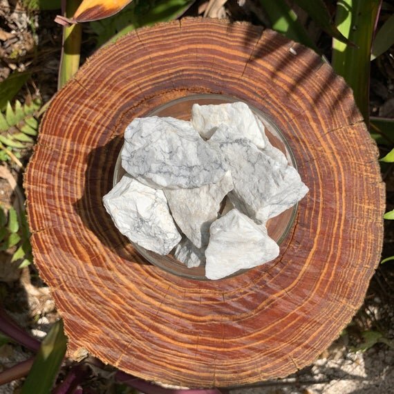 Howlite - Magnesite Raw Stones (1-2 Inch - A Grade - 24-40 Pieces Per Pound) Ethically Sourced from Brazil - Beyond Bohemian
