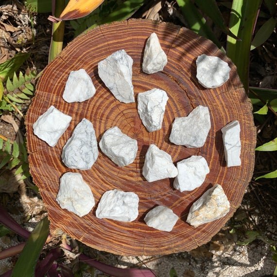 Howlite - Magnesite Raw Stones (1-2 Inch - A Grade - 24-40 Pieces Per Pound) Ethically Sourced from Brazil - Beyond Bohemian